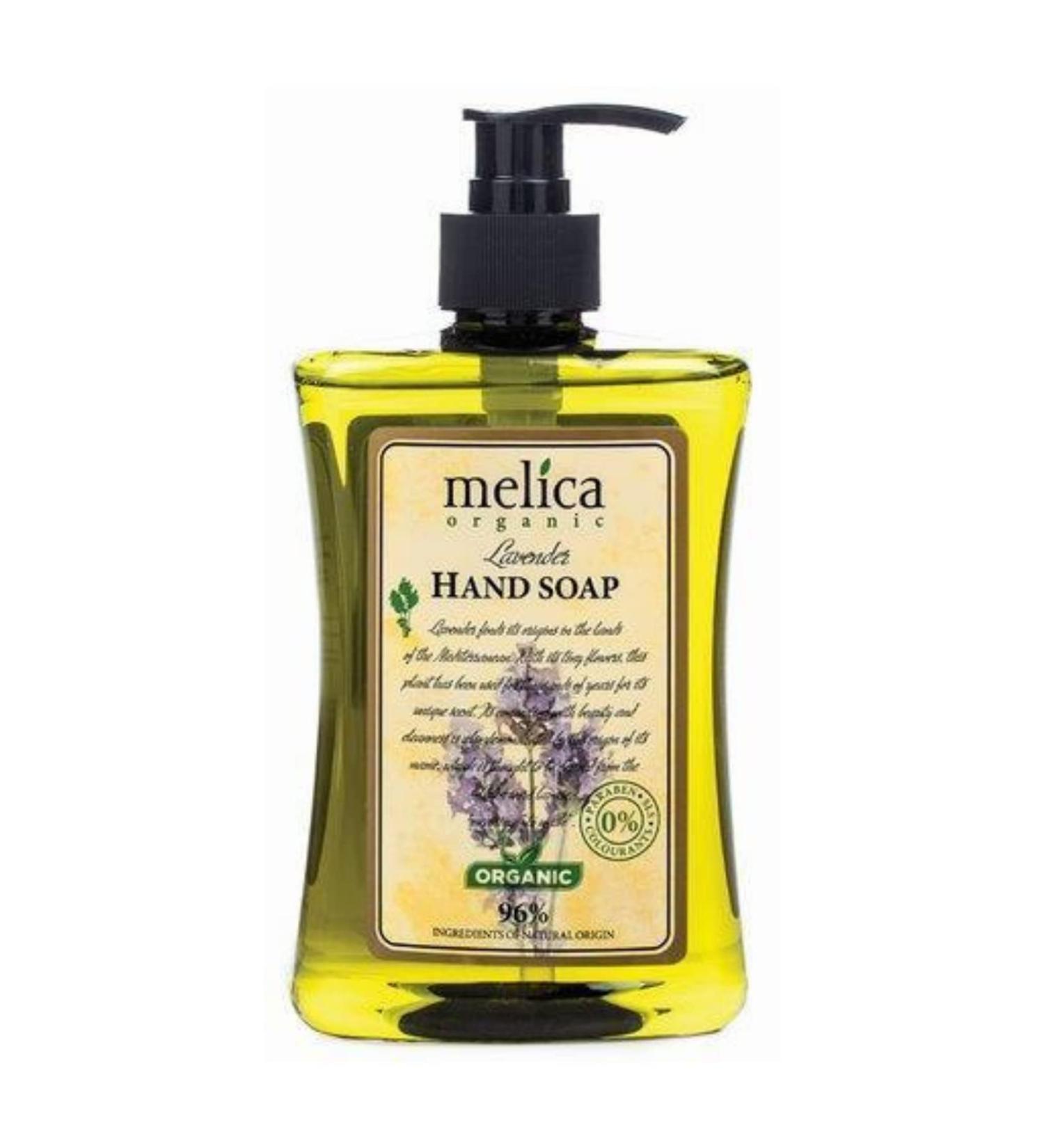 Melica MELICA ORGANIC LAVENDER CARE - Gentle moisturizing and soothing liquid hand soap with 96% natural lavender extract 500 ml