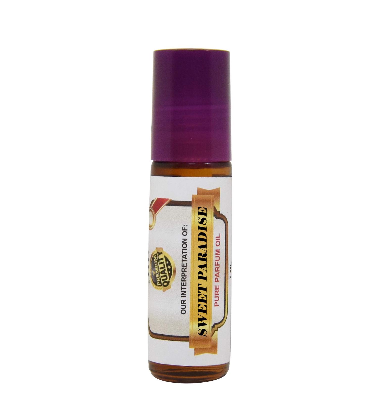Premium Fragrance Oil for Women Pure Parfum 7ml Amber Glass with Purple Cap Roller Bottle (Sweet Paradise) - Buy Online on GoSupps.com