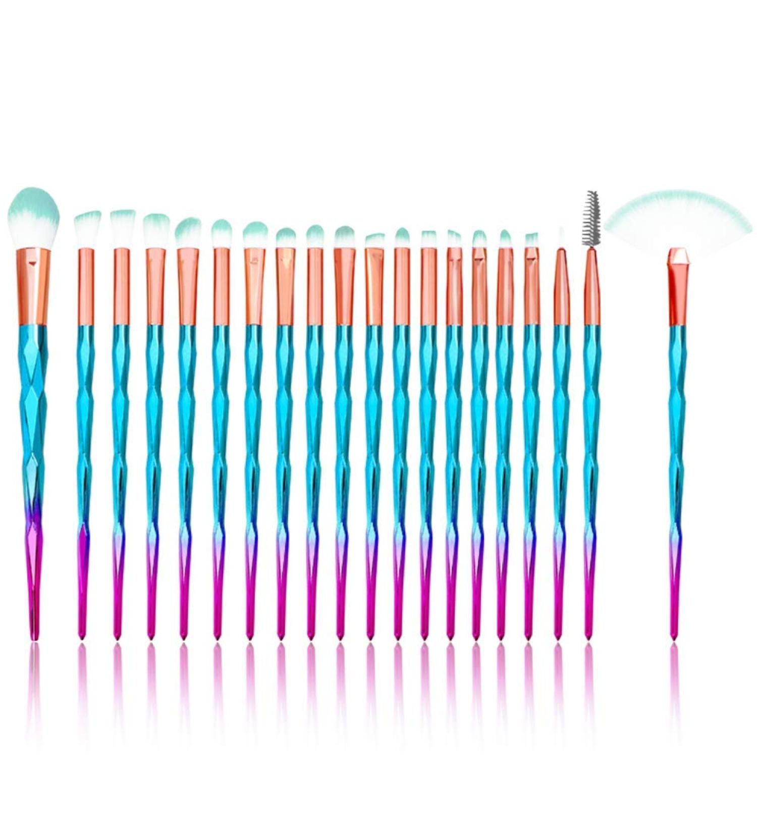 20-Piece Professional Makeup Brush Set | Essential Cosmetic Tools for Flawless Foundation Eyeshadow Eyeliner & More - Buy Online on GoSupps.com