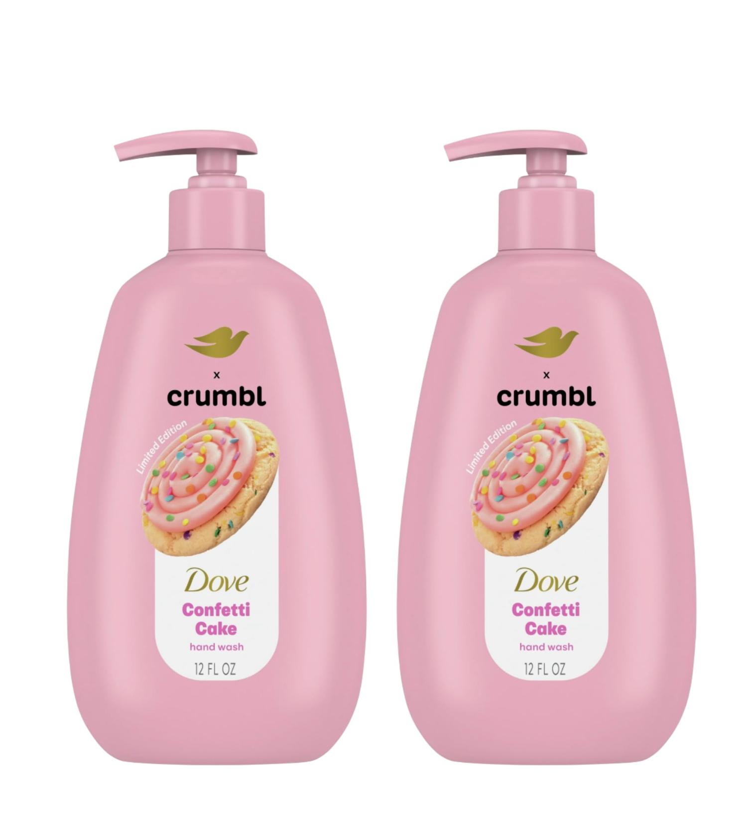Dove X Crumbl Moisturizing Liquid Hand Wash Confetti Cake | 2-pack of 12 oz Hand Wash with Pump | Limited Edition (Confetti Cake) - Buy Online on GoSupps.com