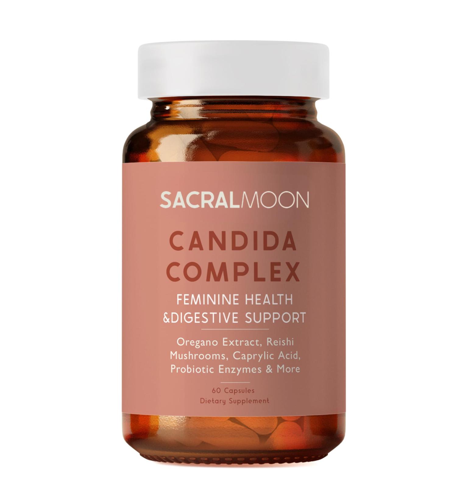 Candida Cleanse - 8 Natural Ingredients for Digestive Support & Feminine Care | Oregano Probiotics Reishi Mushroom & More - Buy Online on GoSupps.com
