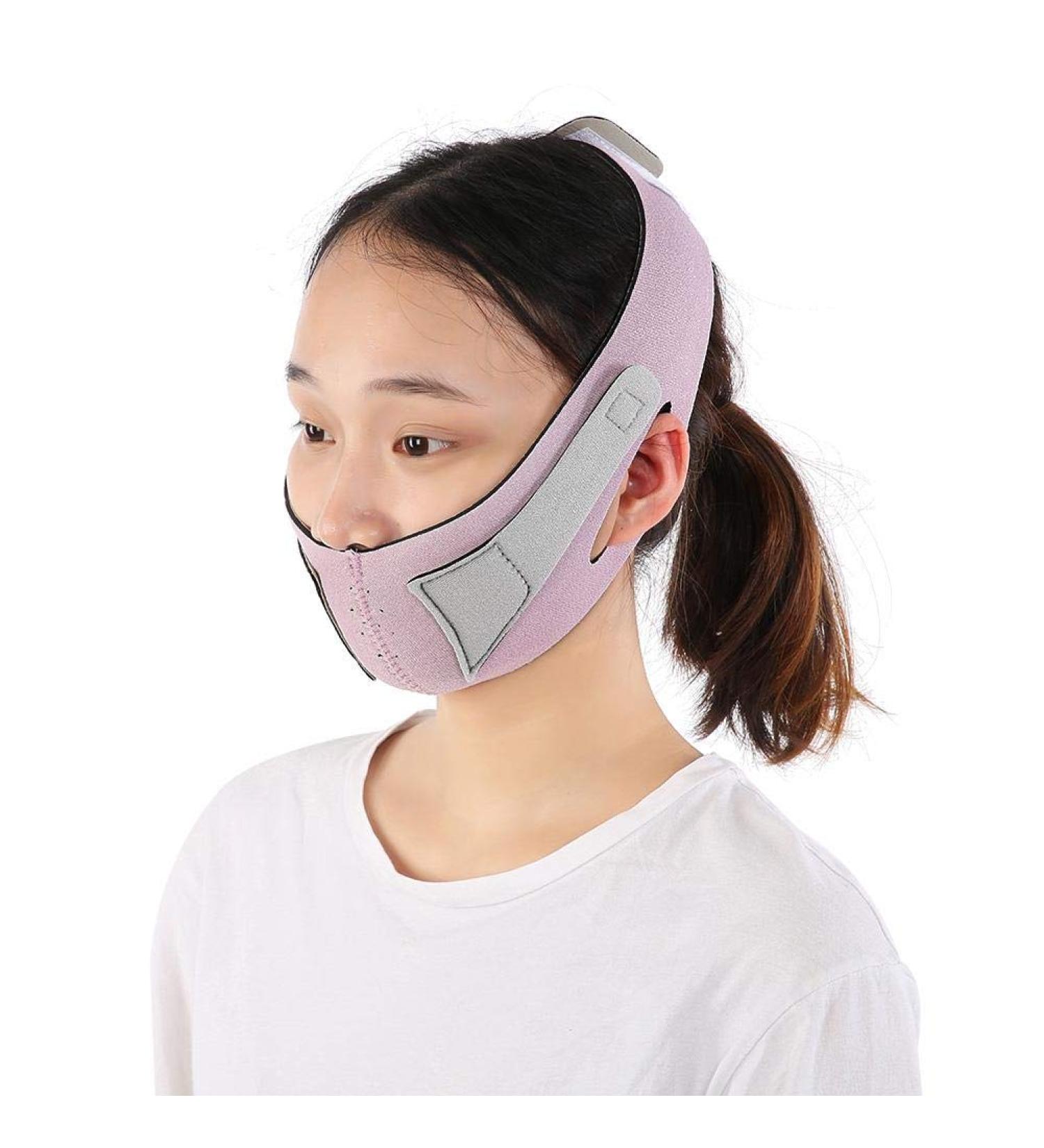 Face Slimming Straps & V-Line Lift-Up Belt | Cheek & Chin Slimming Mask - Pink | International Shipping - Buy Online on GoSupps.com