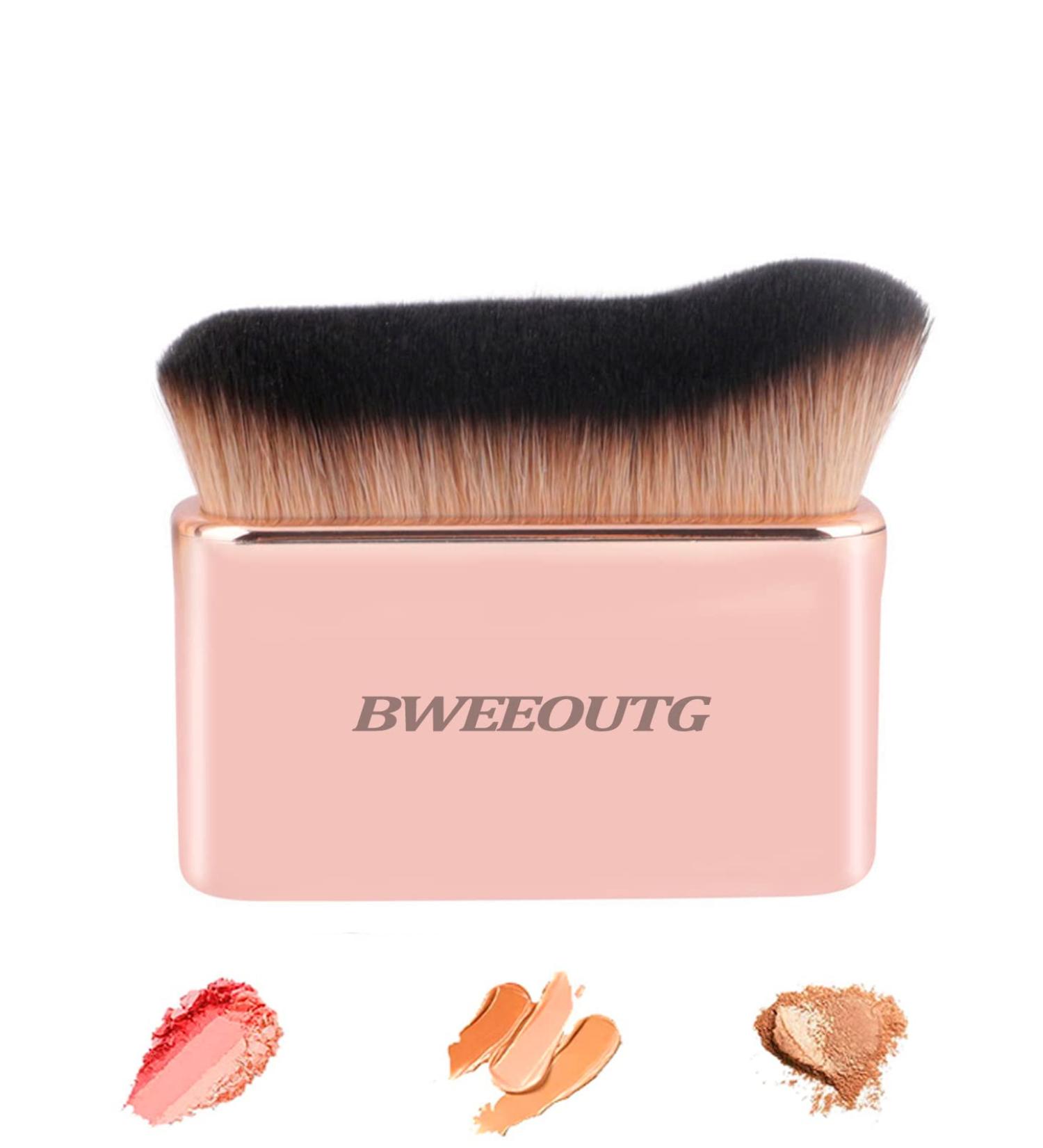 Professional Kabuki Makeup Brush for Flawless Blending - High Density Flat Brush for Powder Cream and Liquid Blush | Ideal for Face Legs Tanning & Concealer - Buy Online on GoSupps.com