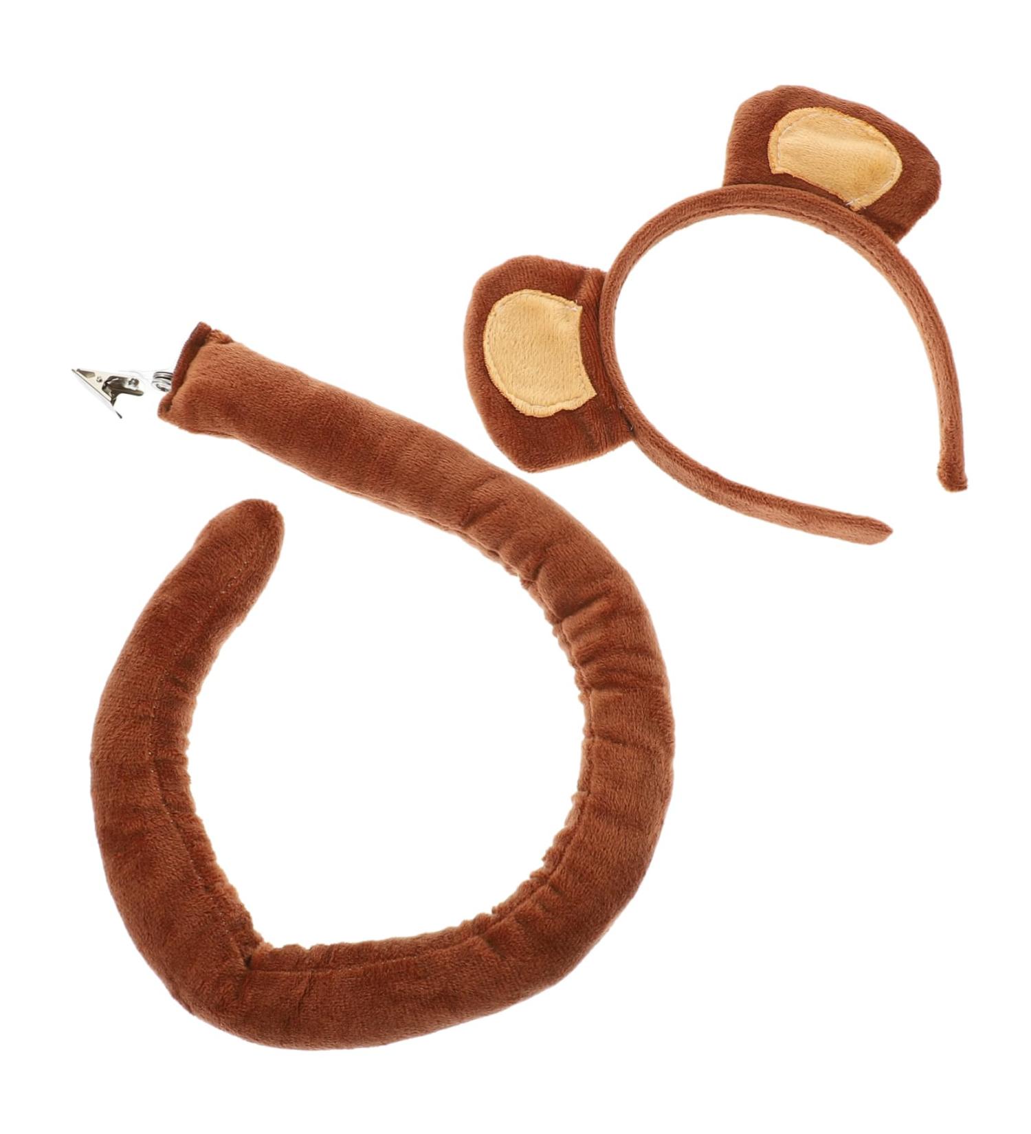 minkissy 1 Set zoo animal headband fabric monkeys monkey ear hair hoop headbands tails - Buy Online on GoSupps.com