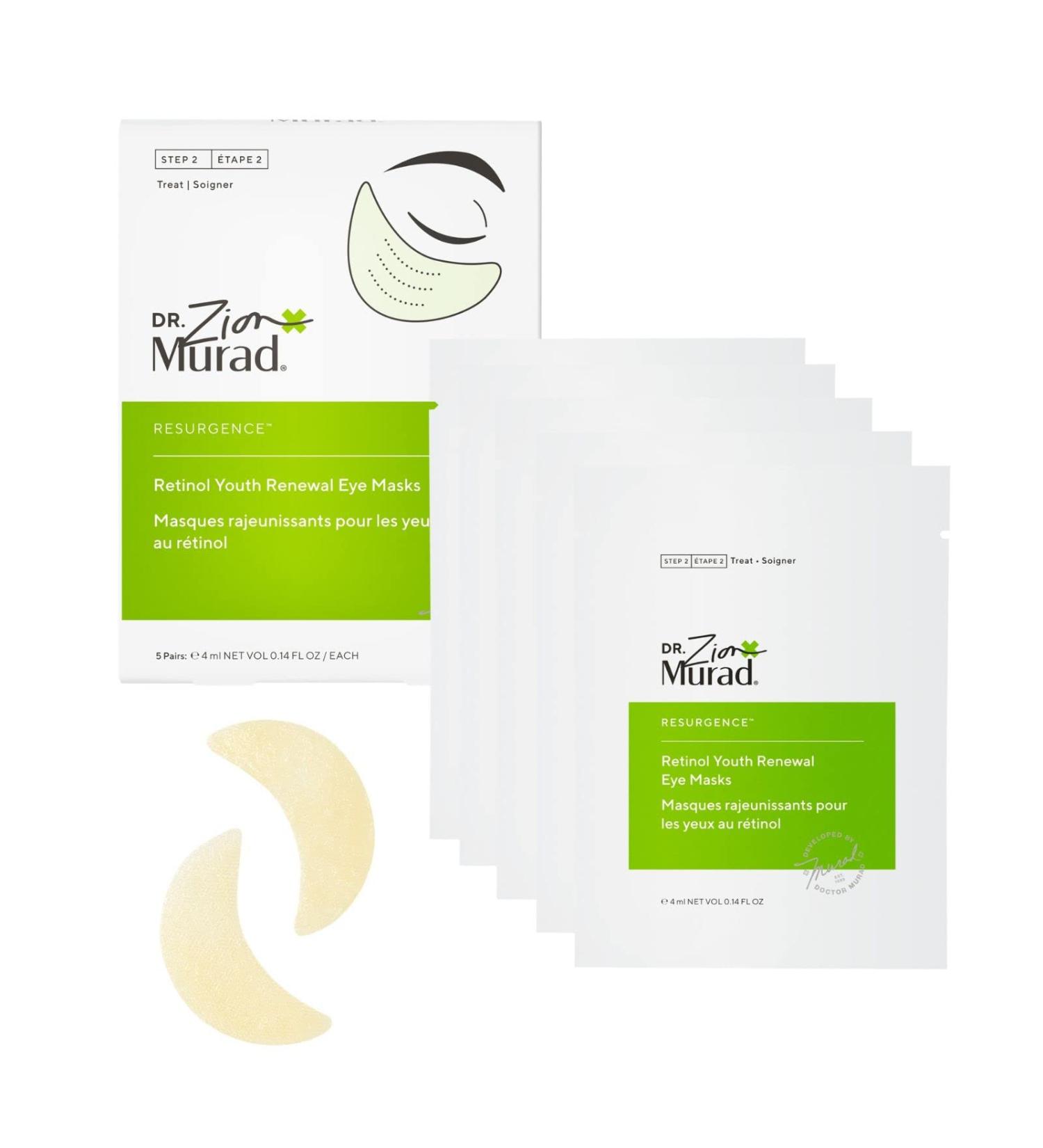 Murad Retinol Youth Renewal Eye Masks - 5 Pairs for Fine Lines, Wrinkles, Crow's Feet & Puffy Eyes - Buy Online on GoSupps.com