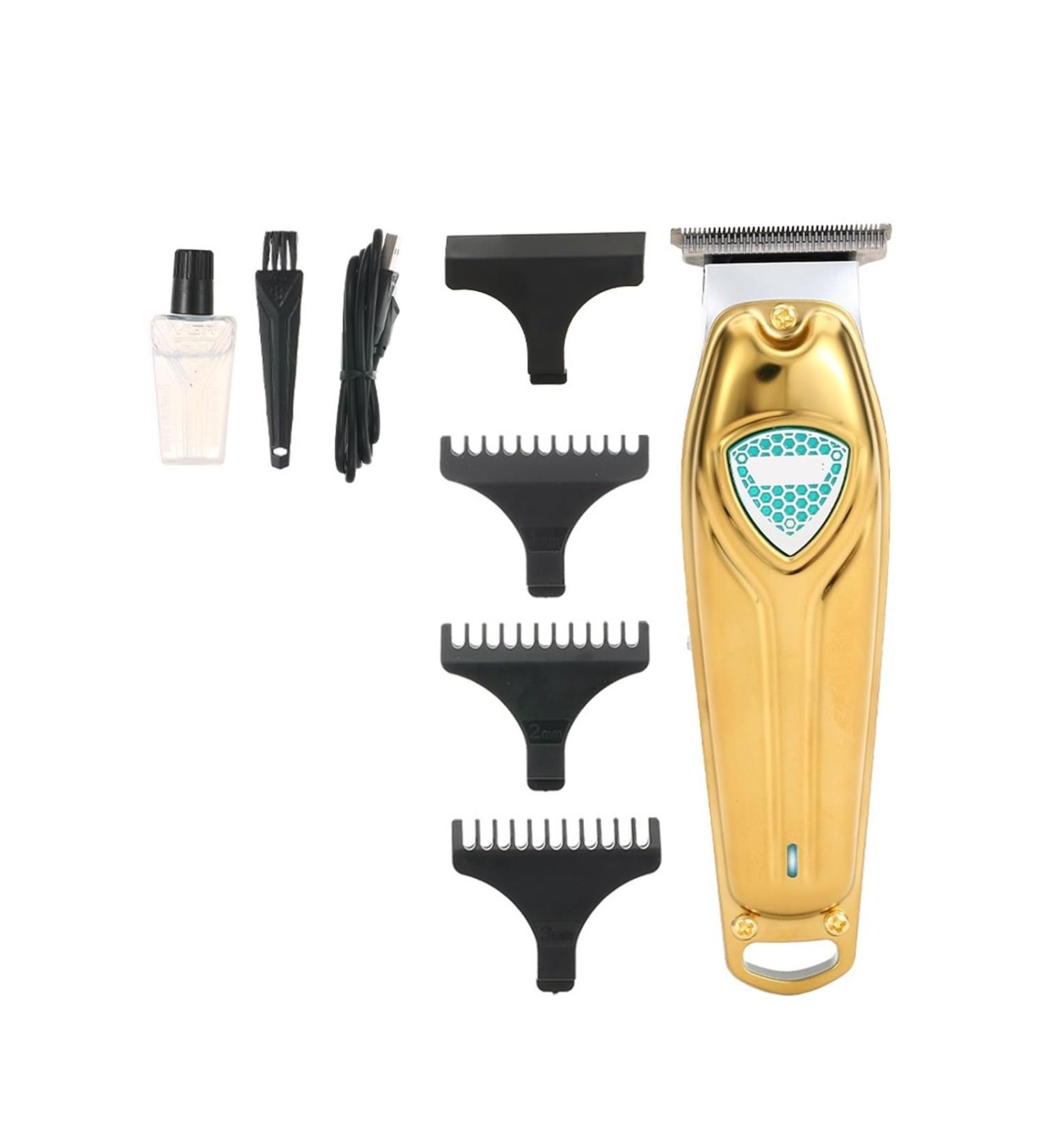 V-911 Gold Electric Hair Clipper - Rechargeable Hairdresser Scissors & Pusher | Precision 0 Cutter Head for Professional Grooming - Buy Online on GoSupps.com