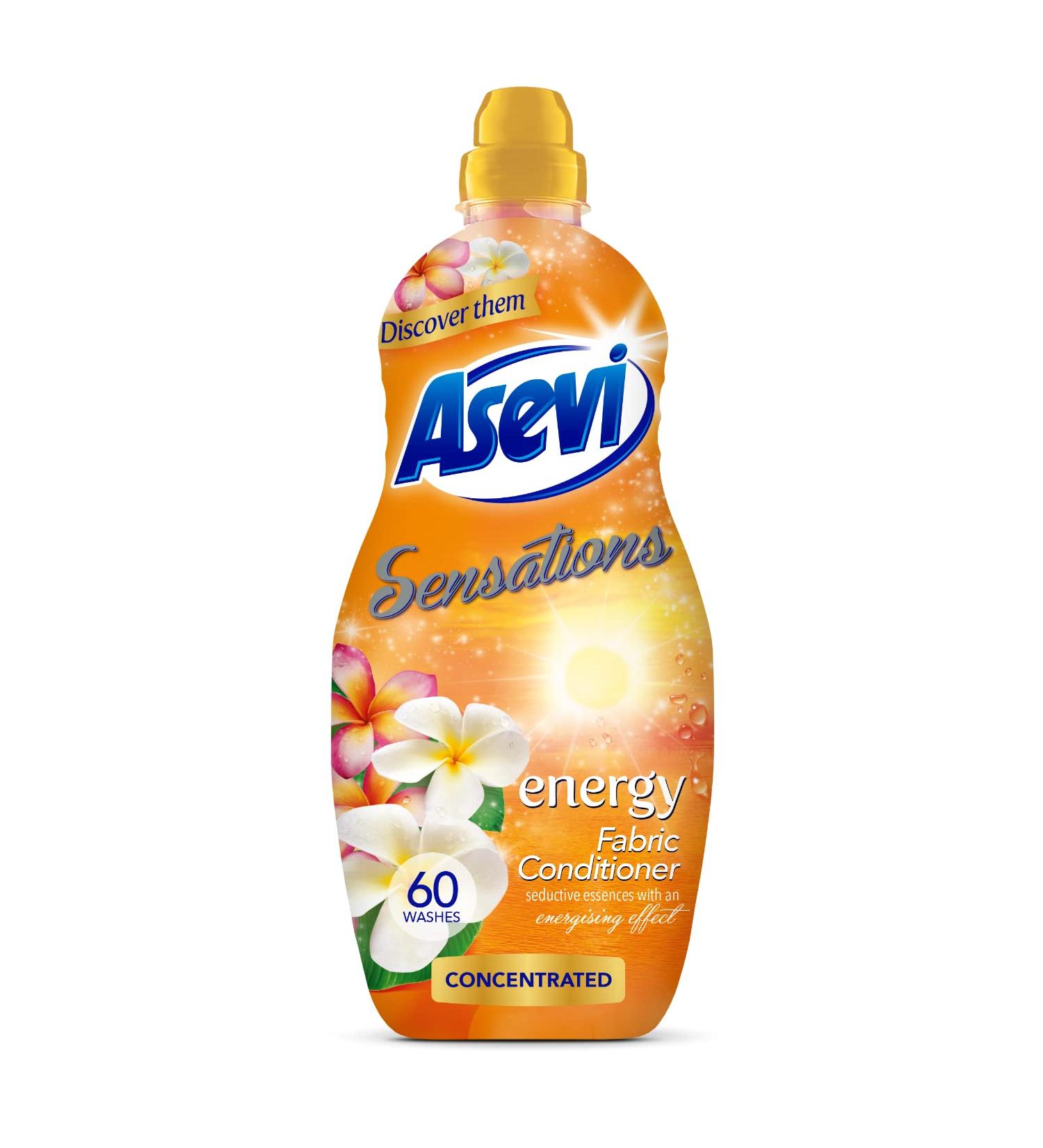 Asevi Sensations Laundry Conditioner 1.32L | Concentrated Liquid Fabric Softener | 60 Washes | Energy Scent - Buy Online on GoSupps.com