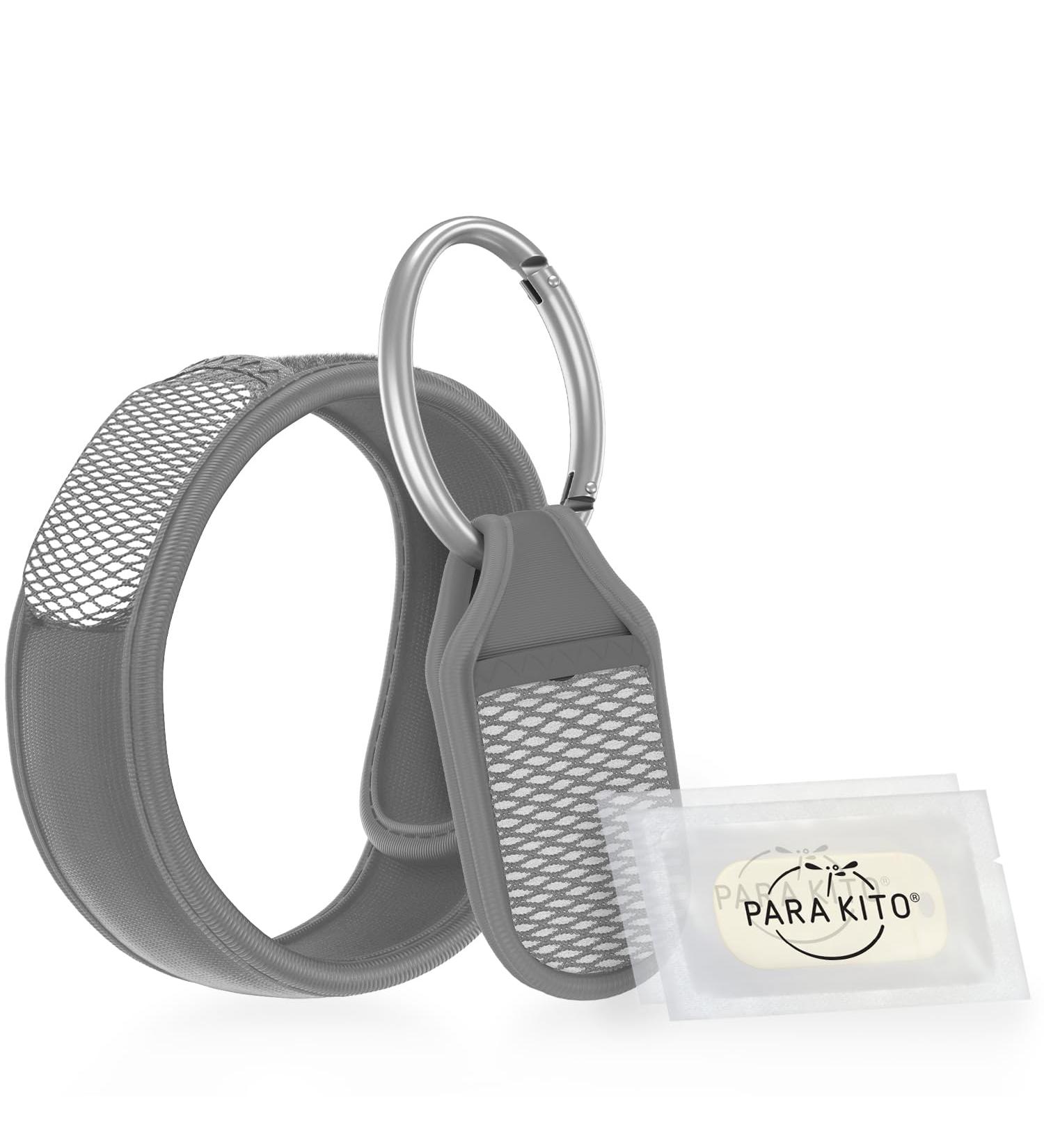 PARA 'KITO Mosquito Repellent 1 Grey Wristband and 1 Grey Clip Bonus