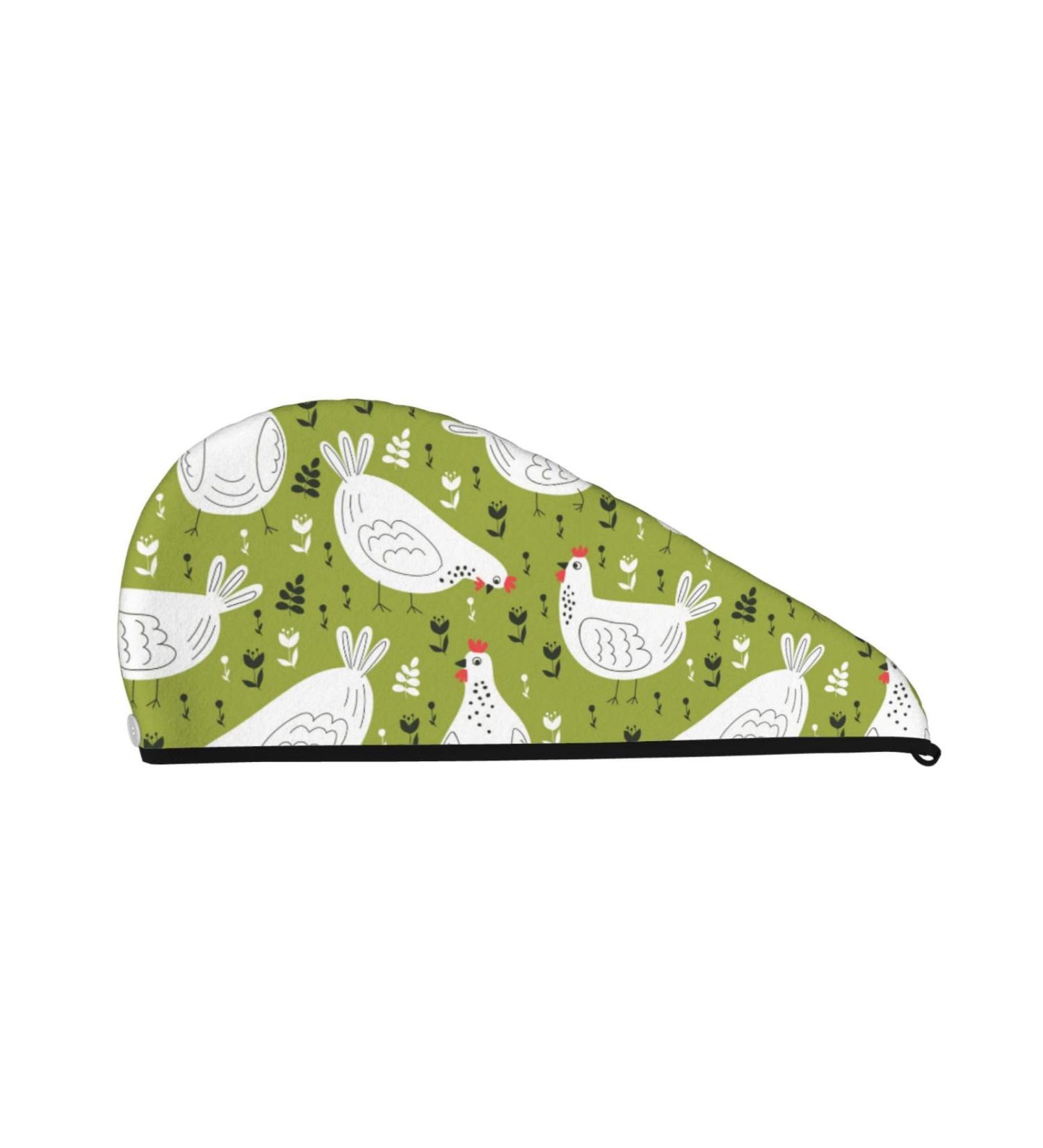 Microfiber Hair Drying Cap | Soft Absorbent Chickens Towel Wrap for Quick Drying Curly & Long Hair - Buy Online on GoSupps.com