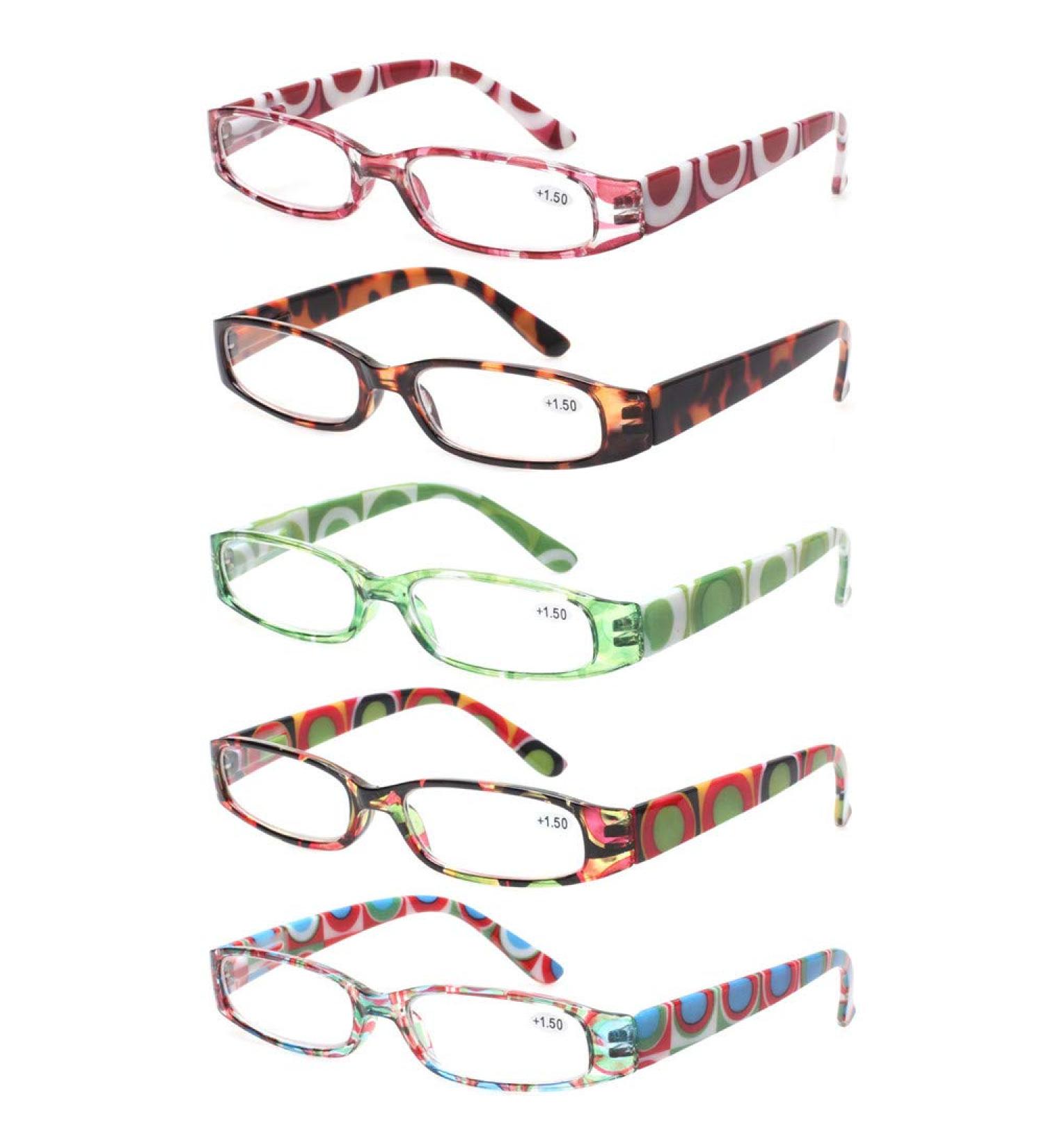 Buy Kerecsen Reading Glasses for Women - 5 Fashion Pairs with Spring Hinge & 2.0x Magnification - Stylish & Comfortable International Shipping - Buy Online on GoSupps.com