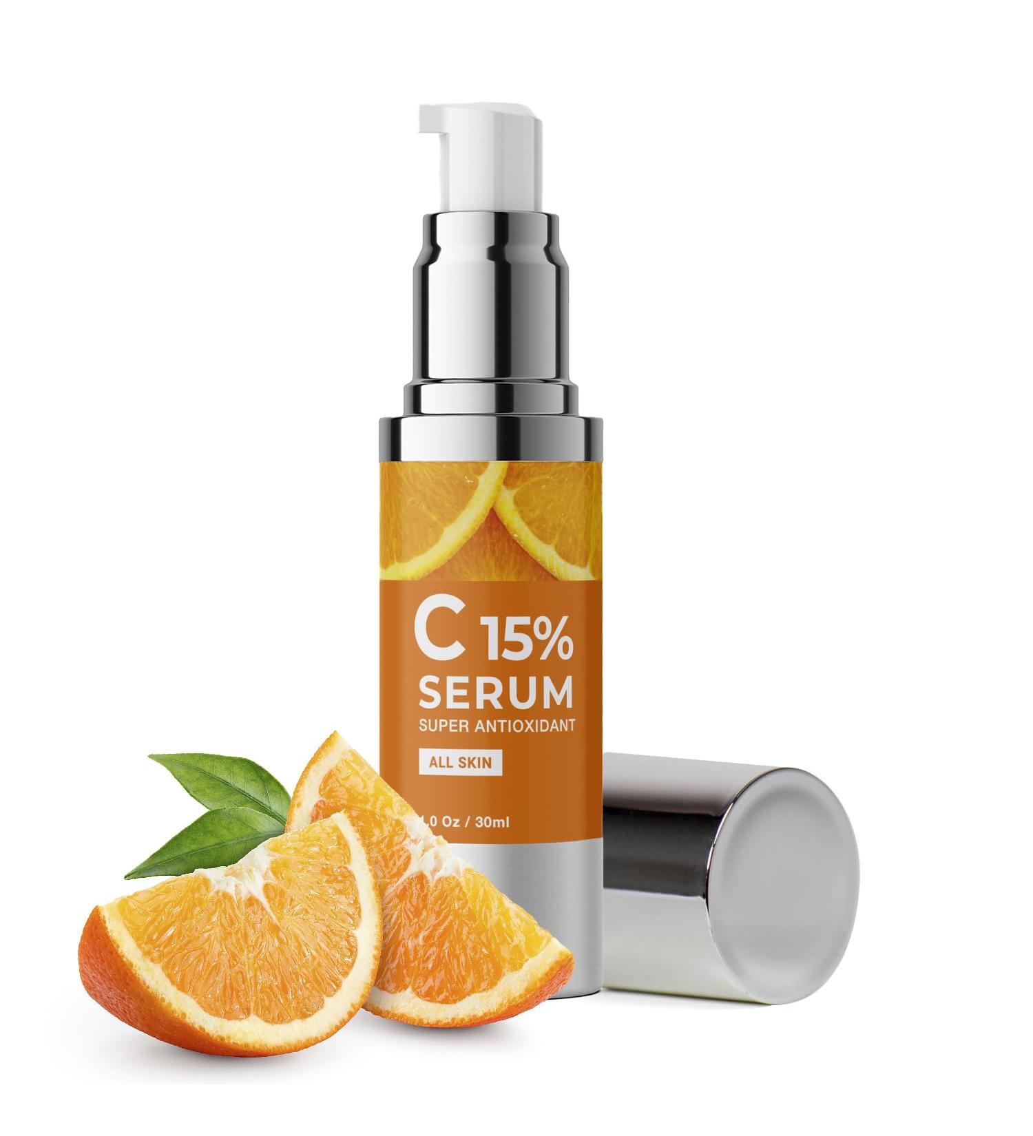 Super Vitamin C Serum for Women 50+: Hyaluronic Acid & Peptides - Brightening Dark Spots & Reducing Wrinkles - Buy Online on GoSupps.com