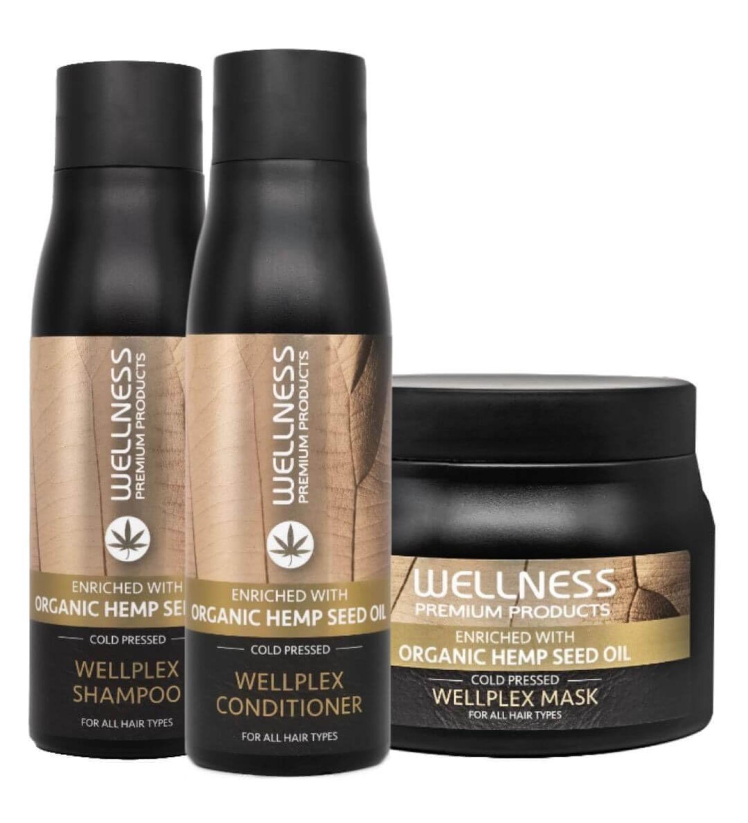 Wellplex Wellness Shampoo, Mask & Conditioner Trio