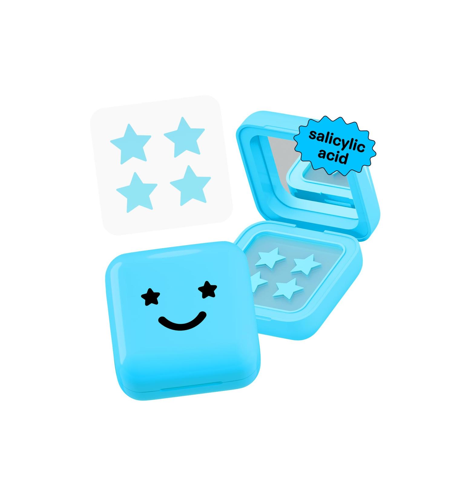 Starface Patchs Hydro-Star + Acide Salicylique et Big Blue Compact Aide R duire Visiblement et Apaiser les Imperfections Forme d' toile Mignonne V gan 32 pi ces Big Blue Compact Hydrocollo de + Acide Salicylique - Buy Online on GoSupps.com