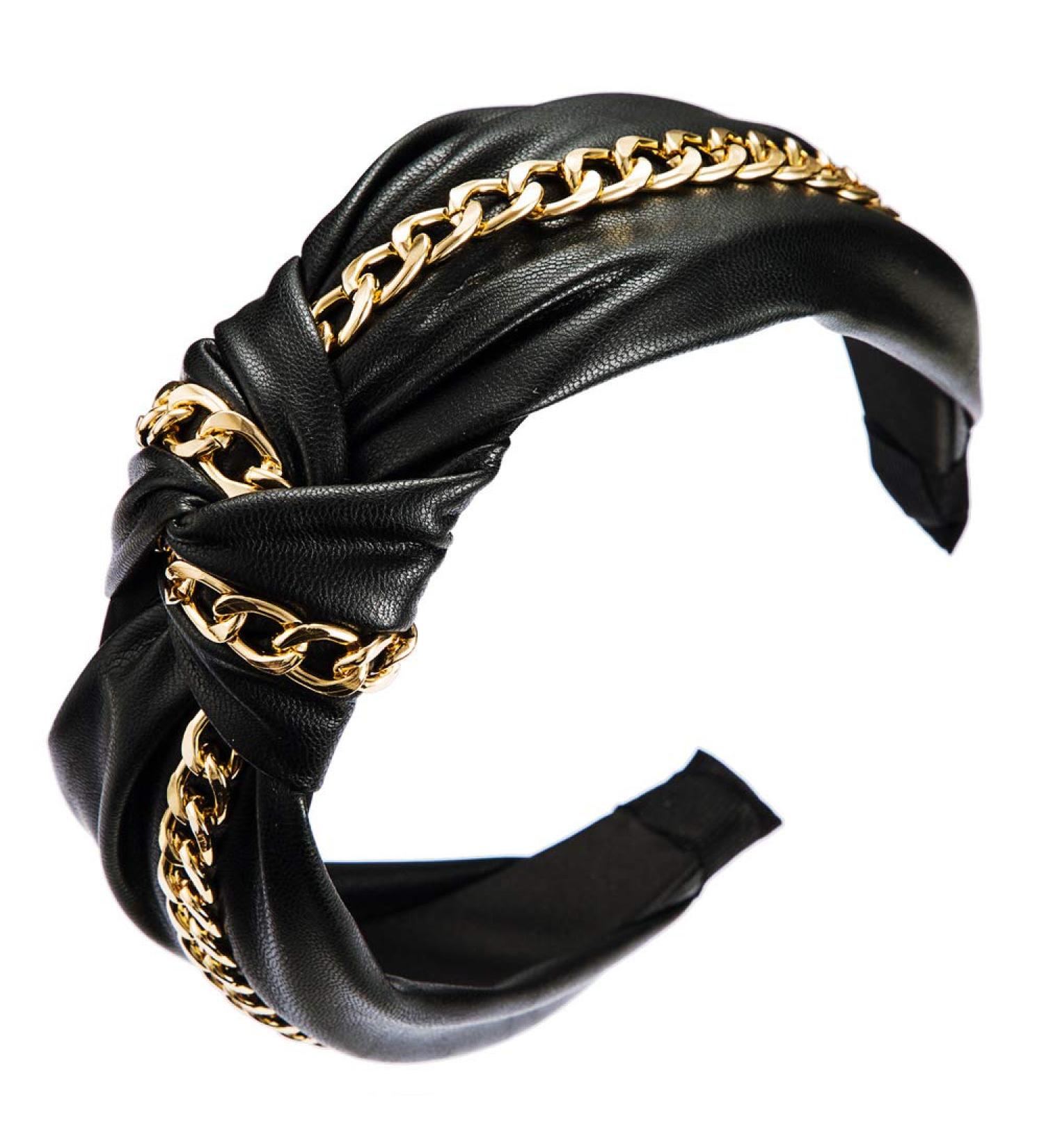 MNBD Fashion Headwrap - Vintage Sweet Women's PU Leather Bowknot Headband Hair Hoop in Black | Stylish & Trendy International Shipping - Buy Online on GoSupps.com