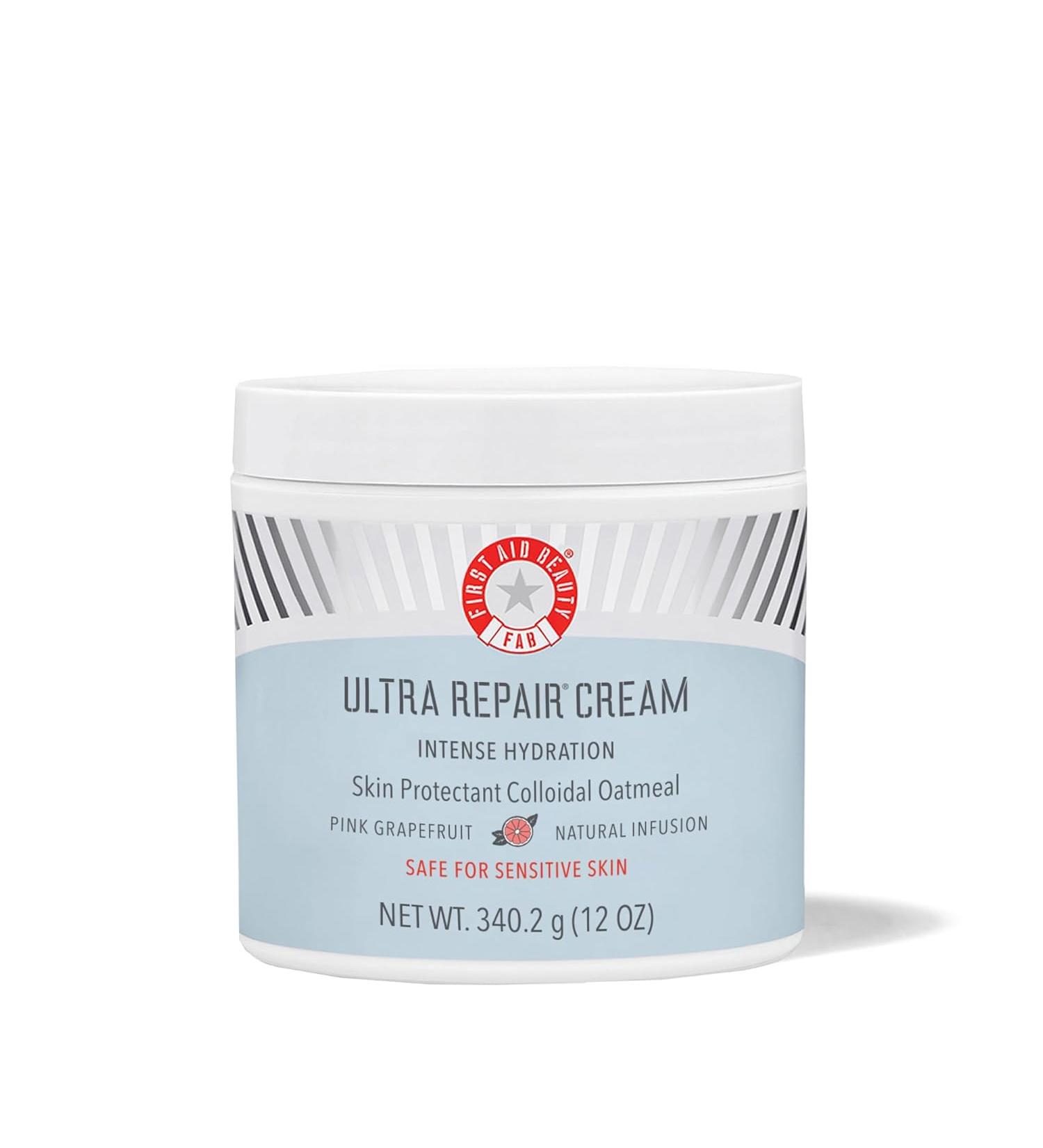First Aid Beauty - Ultra Repair Cream Colloidal Oatmeal Strengthens Skin Barrier in 7 Days & Helps Relieve Eczema & Dermatitis Relief - Grapefruit Scent 12 oz - Buy Online on GoSupps.com