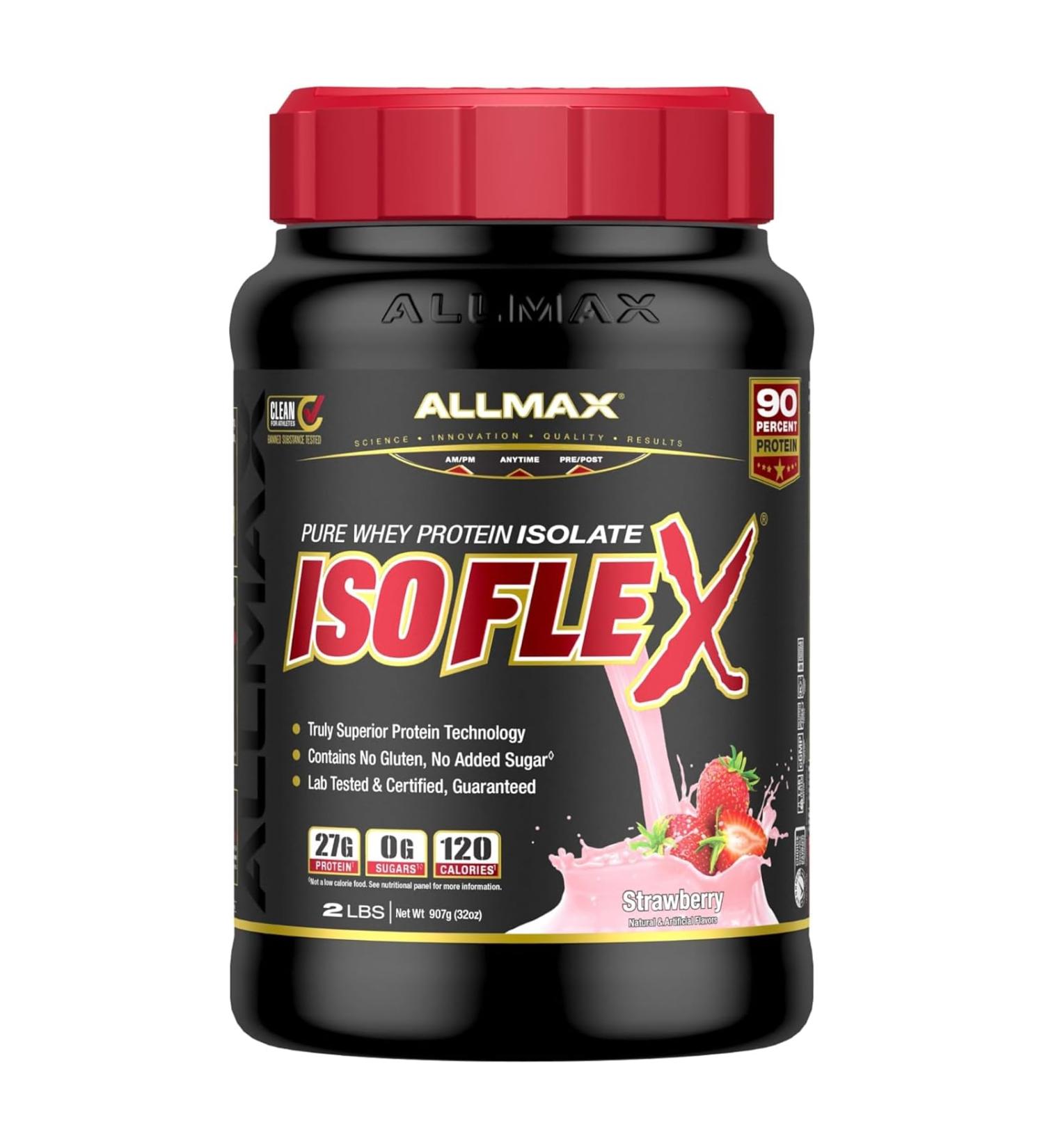 ALLMAX Isoflex Strawberry 2 Pound - Buy Online on GoSupps.com
