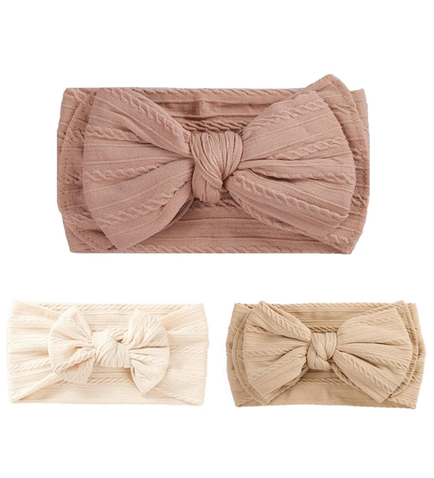 Shop Eihi 3-Pack Baby Front Ligaments for Girls | Soft & Elastic Nylon Forehead Bands - Perfect Baby Photo Accessories - Buy Online on GoSupps.com