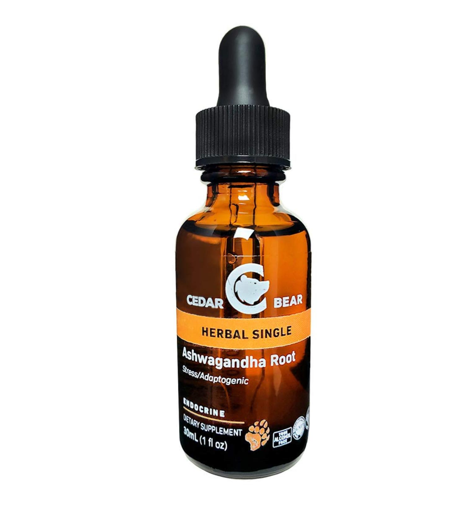 Cedar Bear Ashwagandha Root Liquid Supplement - 2 Fl Oz - Nutritive Adaptogen for Nervous System Support - Buy Online on GoSupps.com