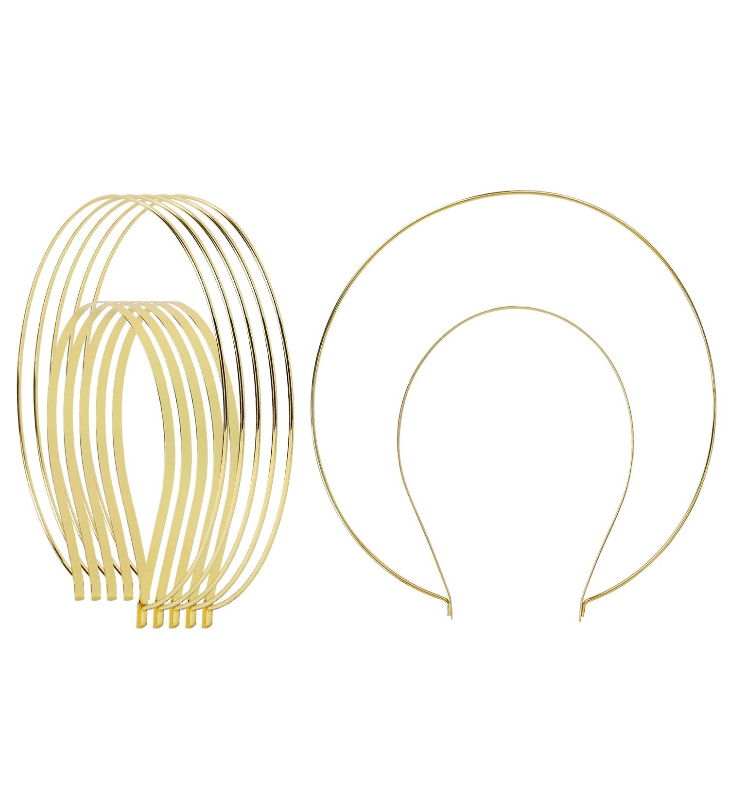 6 Pack Metal Gold Queen Goddess Angel Halo Crown Headband Tiara Hair Hoops - Wedding Bridal Prom Halloween Party Hair Accessories - Buy Online on GoSupps.com