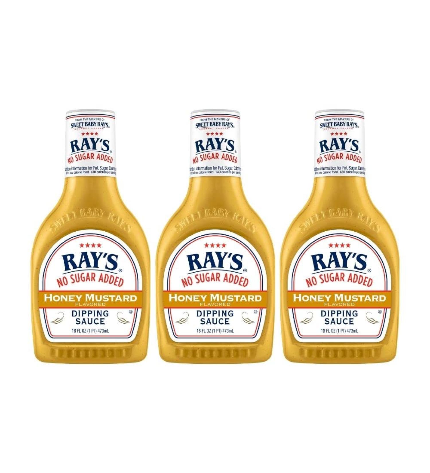 Sweet Baby Ray's No Sugar Added Honey Mustard Dipping Sauce (Pack of 3, 16 Fl Oz) - Buy Online on GoSupps.com