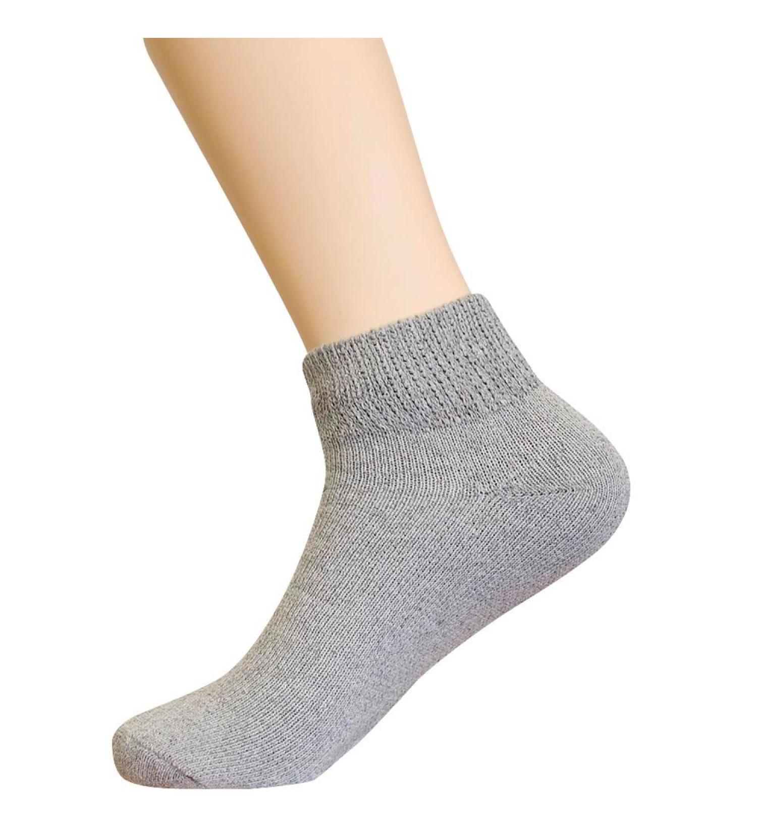 3 Pairs Diabetic Ankle Circulatory Socks Men's Health Support Grey Size 9-11 - Buy Online on GoSupps.com