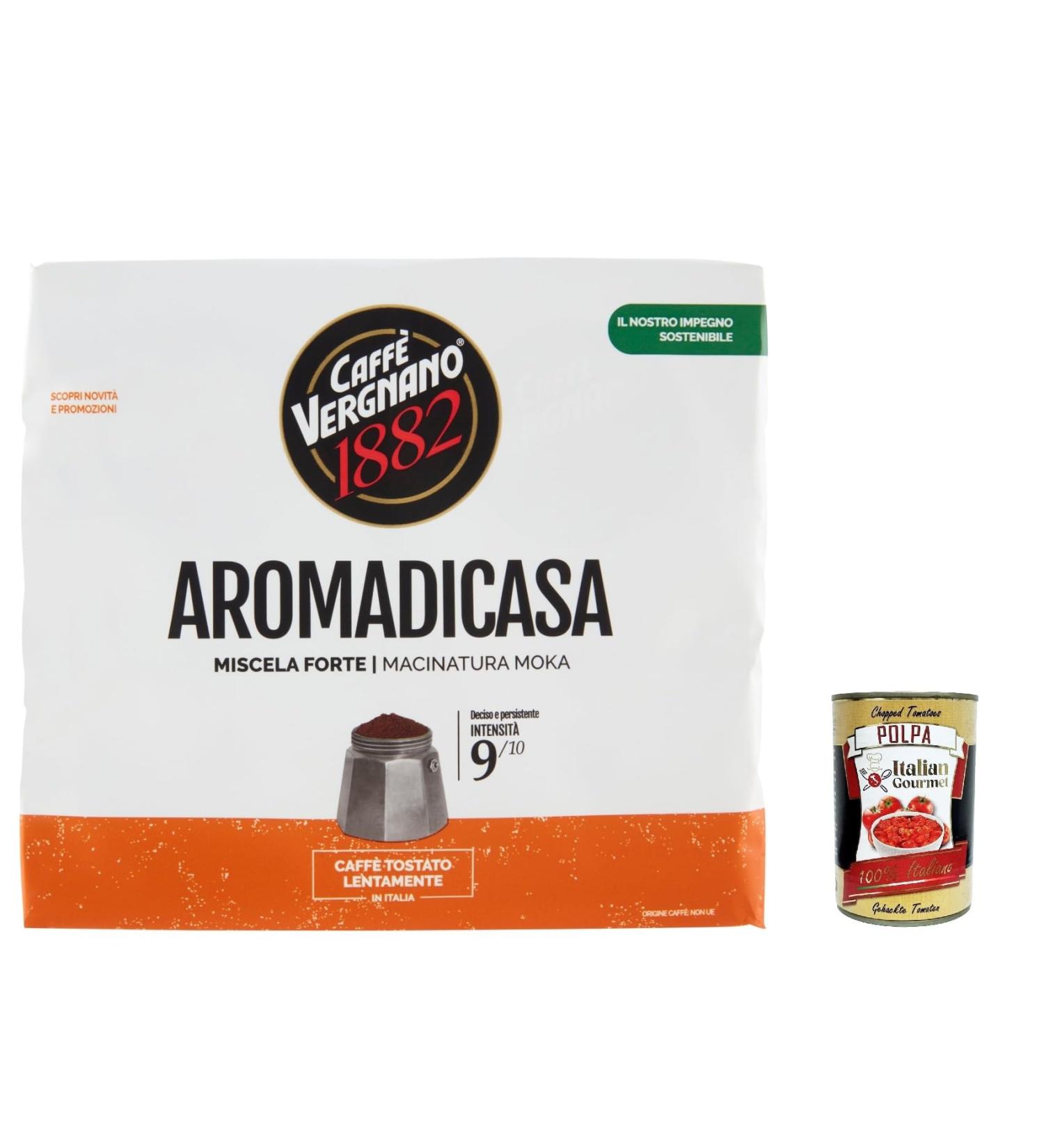 Italian Gourmet E.R. Caffe' Vergnano 1882 Aroma di Casa Gusto Forte Intensity 9/10 Coffee Ground Coffee 250 g 100% Italian Coffee + Pulp Italian Gourmet 400 g Pack of 10 - Buy Online on GoSupps.com