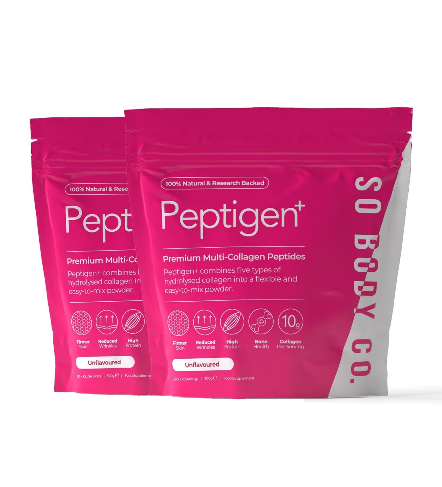 SoBodyCo Premium Collagen Supplements for Women & Men - 5 Types of Collagen Powder - Peptigen Collagen Peptides - Marine Collagen Hydrolysate Powder - Multi-Collagen - 60 Days Supply - Buy Online on GoSupps.com