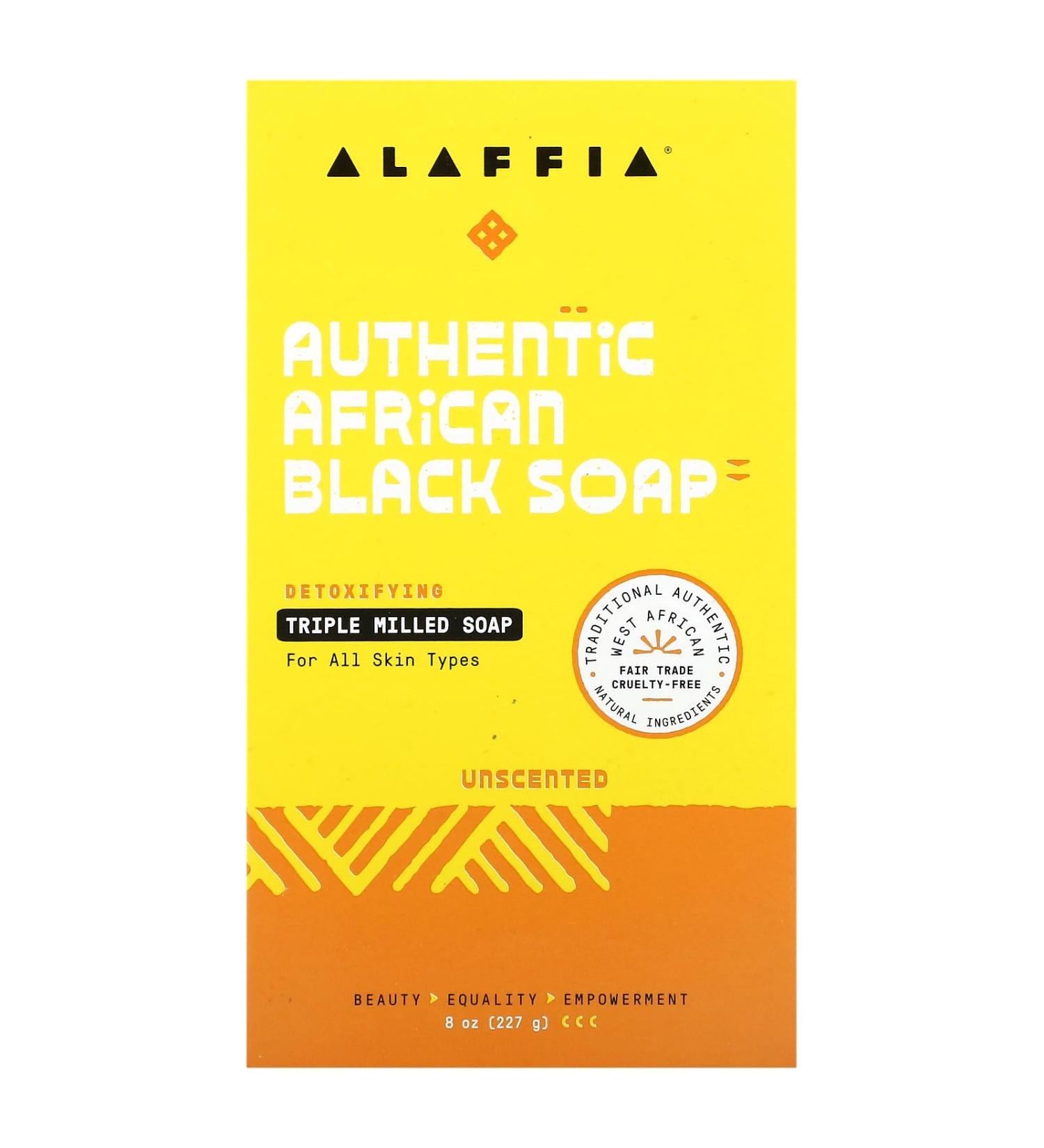 Buy ALAFFIA Authentic African Black Bar Soap 8 OZ - Natural Skin Care Moisturizing & Eco-Friendly - Shop Internationally - Buy Online on GoSupps.com