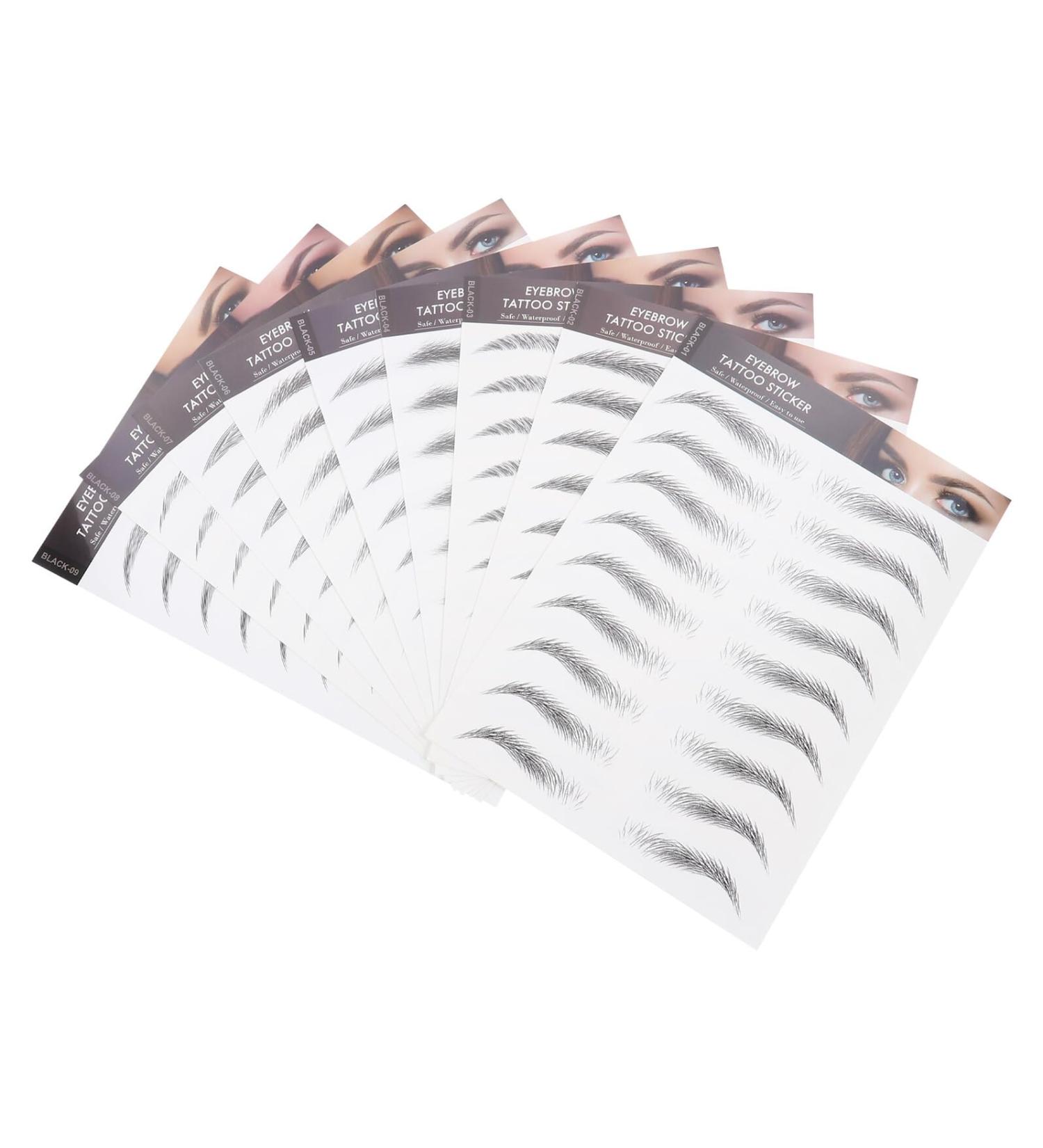 Alipis 9feuilles Sourcil Autocollant R sistant Eau Tatouage Temporaire Pour Sourcils Faux De Effet Poils - Buy Online on GoSupps.com