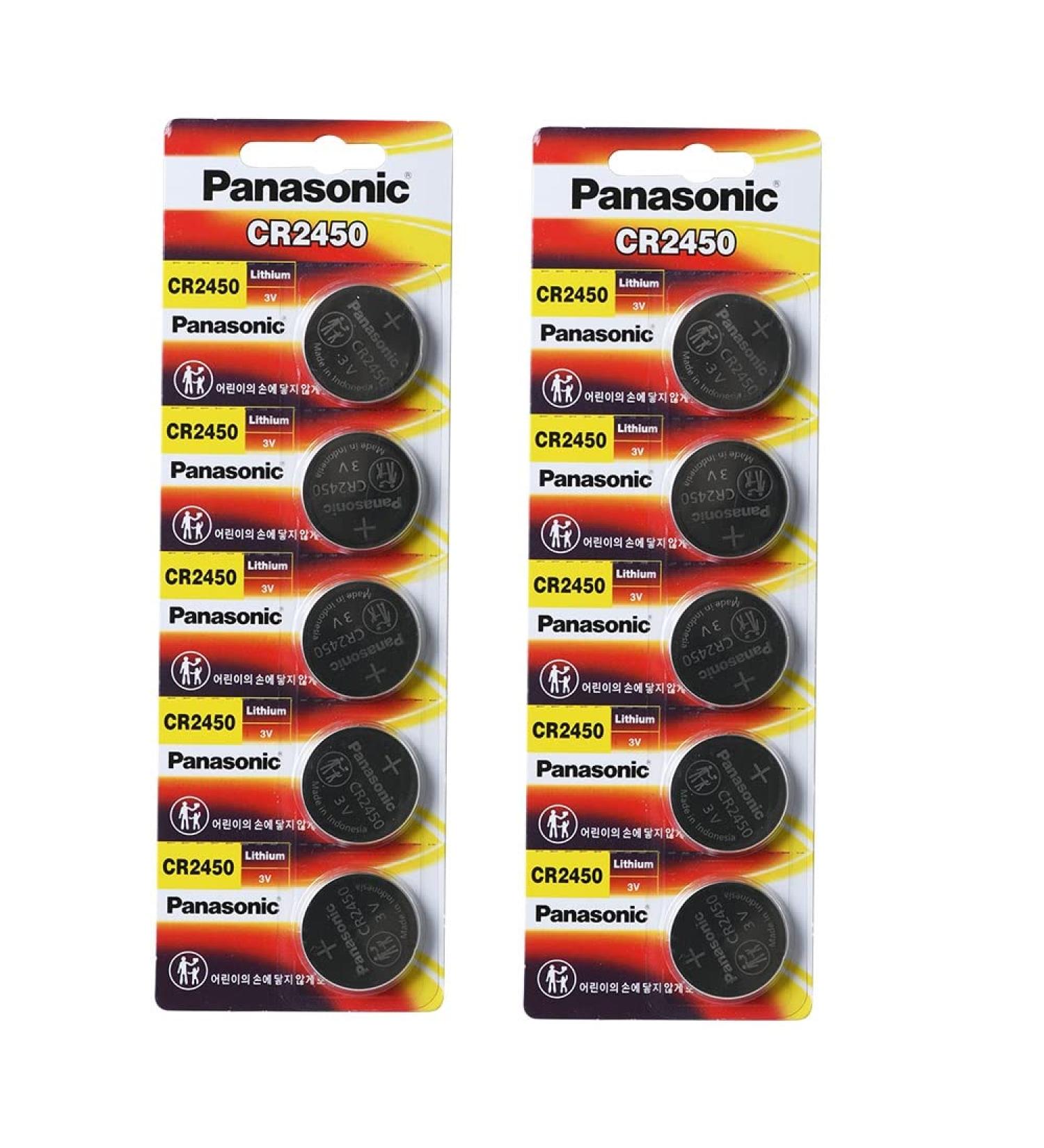 Panasonic CR2450 3V Lithium Battery 2PACK X (5PCS) 10 Pcs Batteries - Buy Online on GoSupps.com