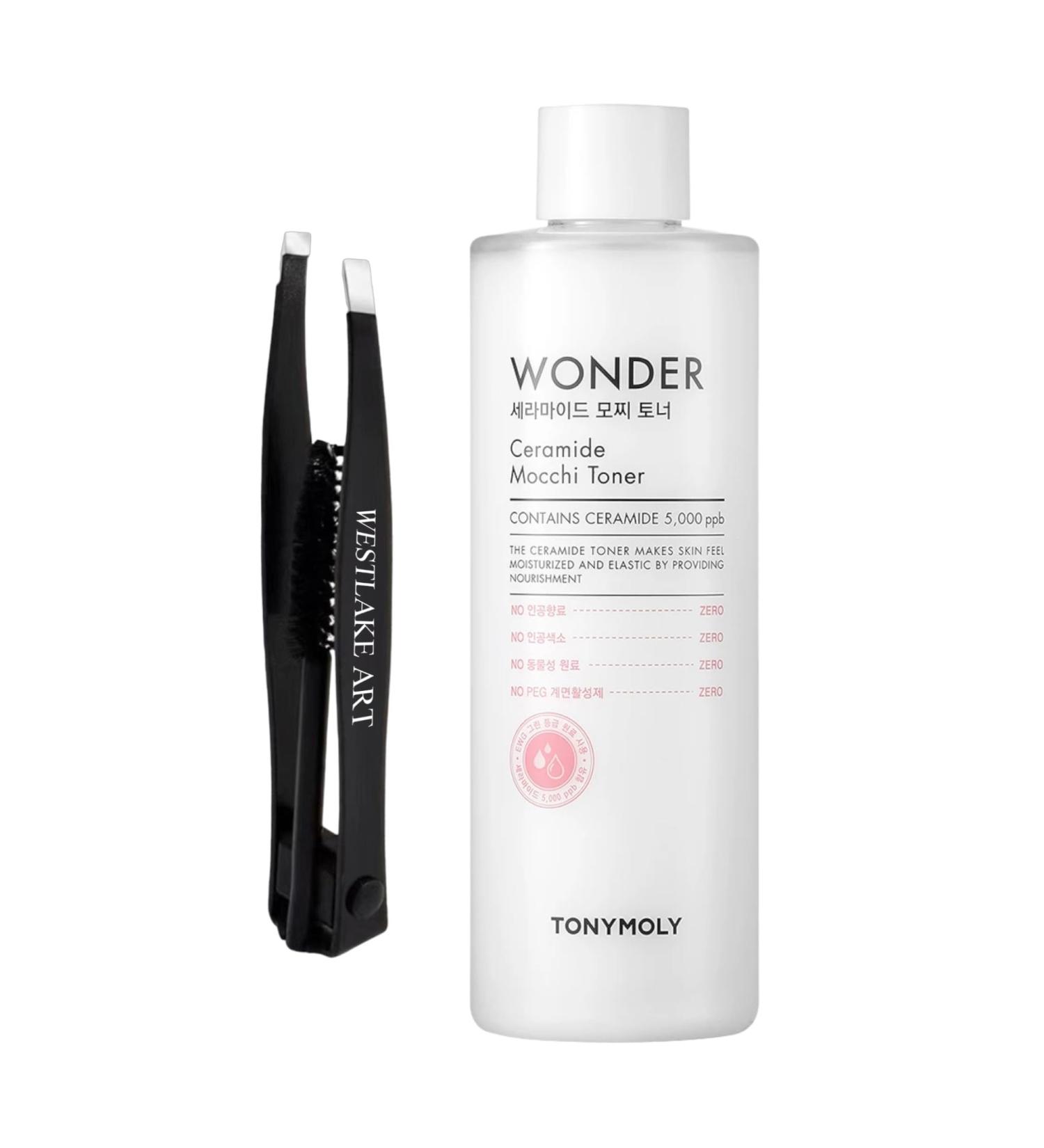 Wonder Ceramide Mochi Toner for Deep Hydration & Radiant Skin | Lightweight & Fast-Absorbing Toner with Soothing Ceramides | Includes Eyebrow Tweezers - Shop Now - Buy Online on GoSupps.com