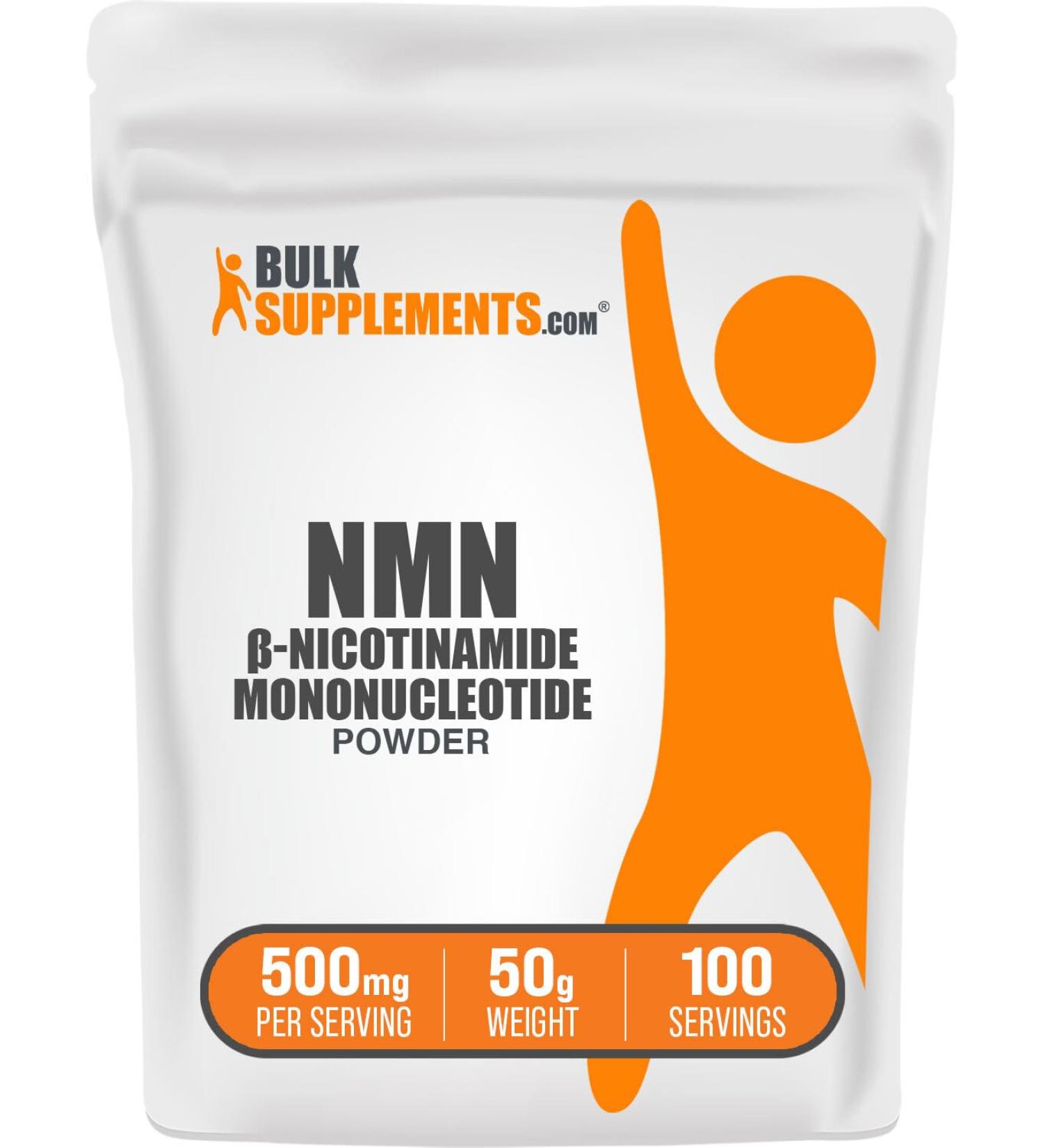 BulkSupplements.com Nicotinamide Mononucleotide (NMN) - NAD Supplement - NMN Powder - NMN Supplement - NMN Nicotinamide Mononucleotide (50 Grams - 1.8 oz)