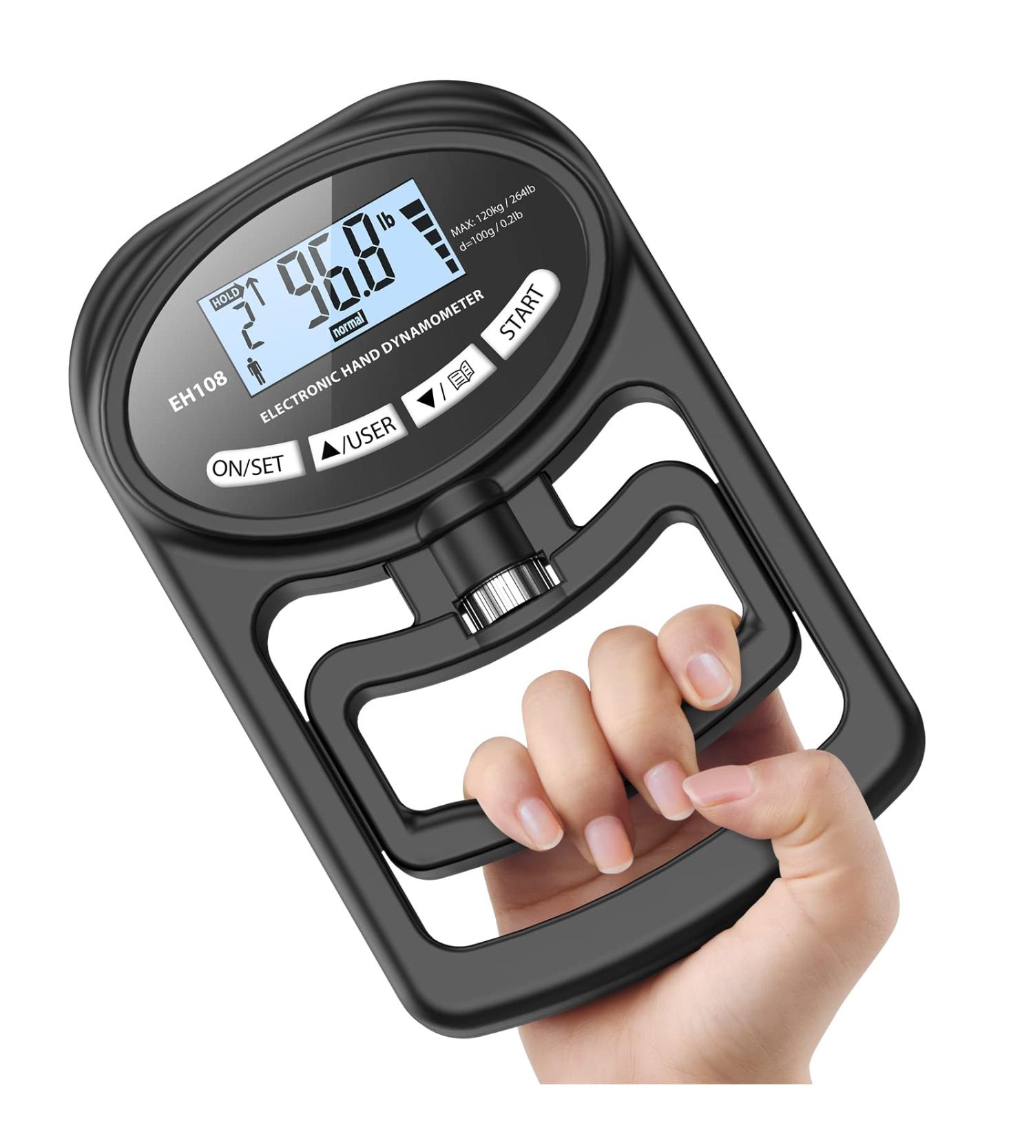 Electronic Hand Dynamometer - 120 kg Strength Trainer & Tester for Home School & Sports - Buy Online on GoSupps.com