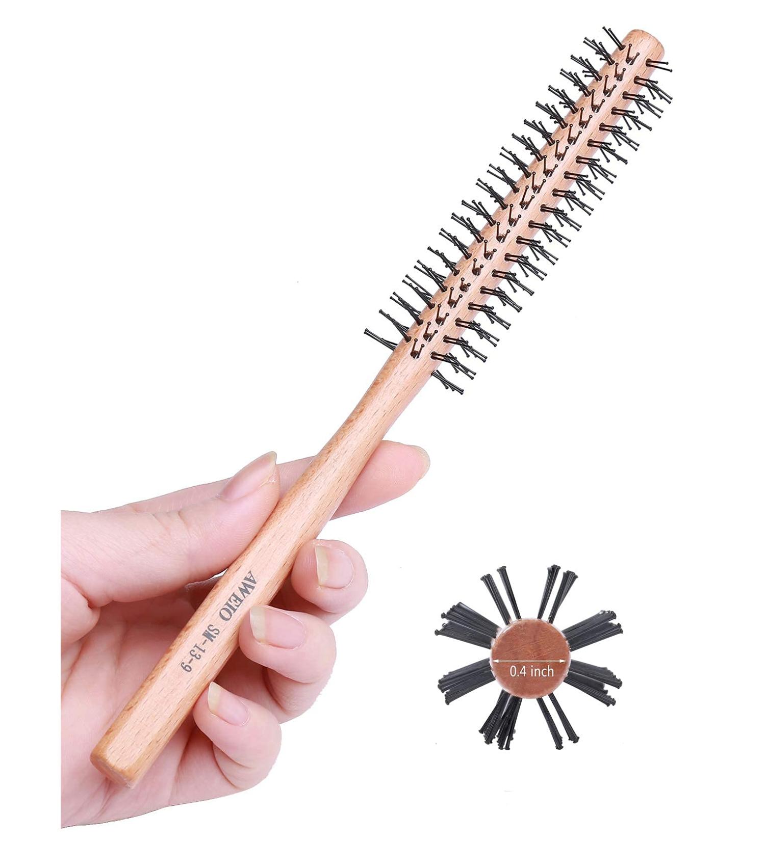 1 Inch Mini Round Brush for Short Hair - Ideal for Women and Men | Perfect for Thin Hair, Bangs, Beard | Styling, Lifting, Curling | Small Size (1 Pack) - Buy Online on GoSupps.com