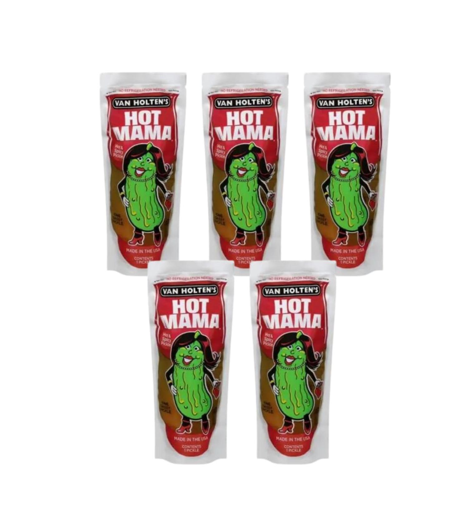 Candybox Sour cucumber van Holten s Hot Mama Pickle - Cucks in the bag range - trial collection - pickled cucumbers - fancy gift - fat -free gluten -free - 990 gram 5 Pack van Holtens Hot Mama