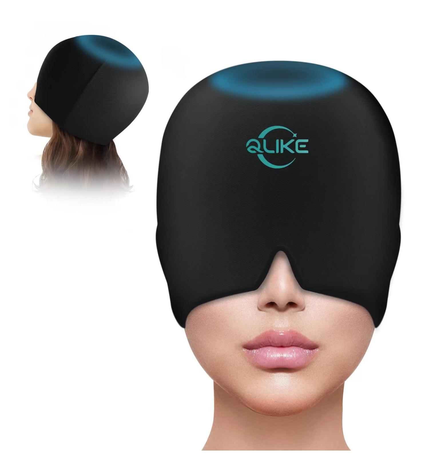 Qlike Cooling Cap for Migraine Relief | Stretchy Gel Pads Cold Warm Compress for Headaches & Swollen Eyes - Buy Online on GoSupps.com