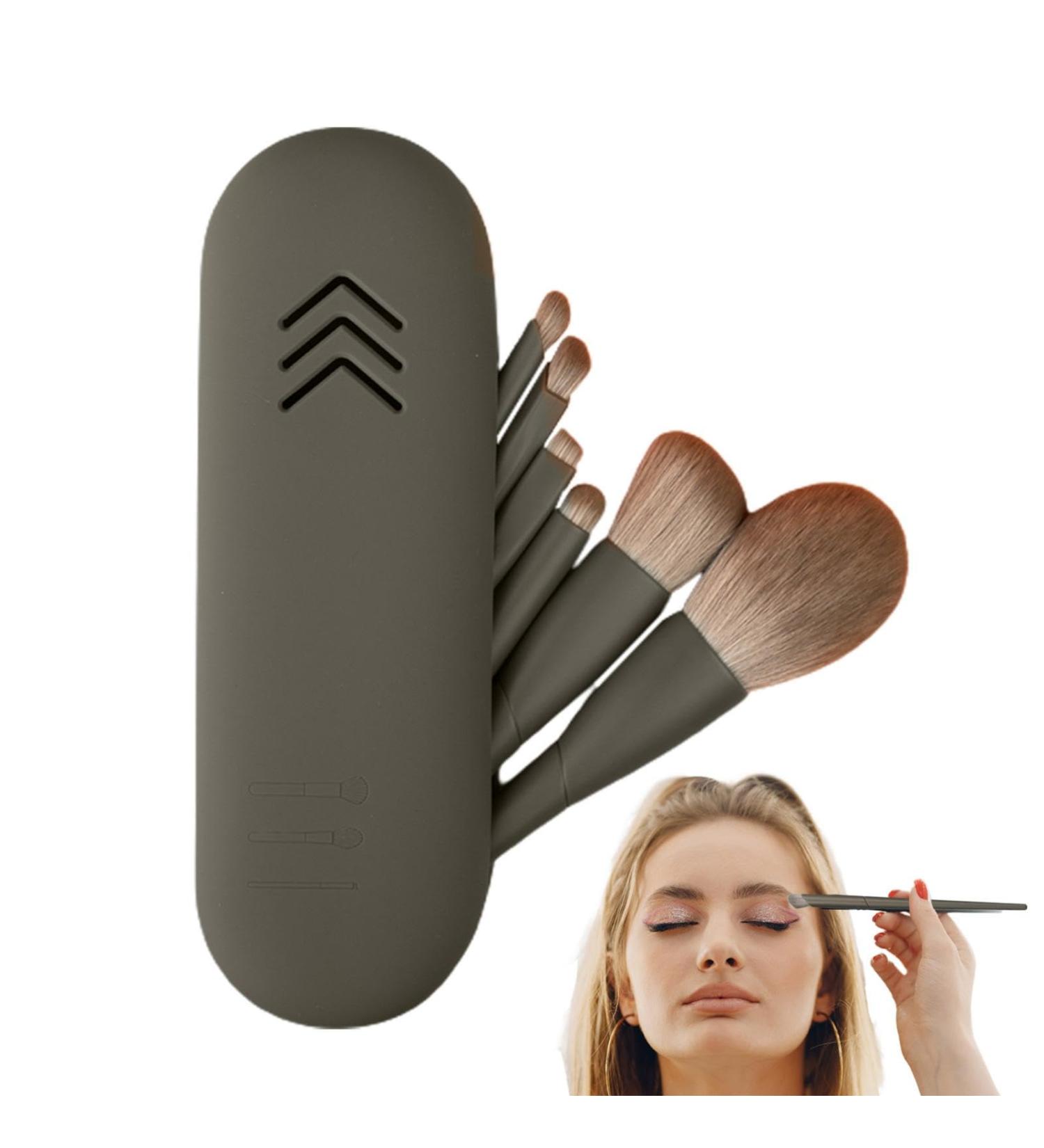 Eyeshadow Brush Face Makeup Brush Set Portable Face Blush Lip Eyeshadow Cosmetic Brushes Kit for Women Girls Adults brown - Buy Online on GoSupps.com