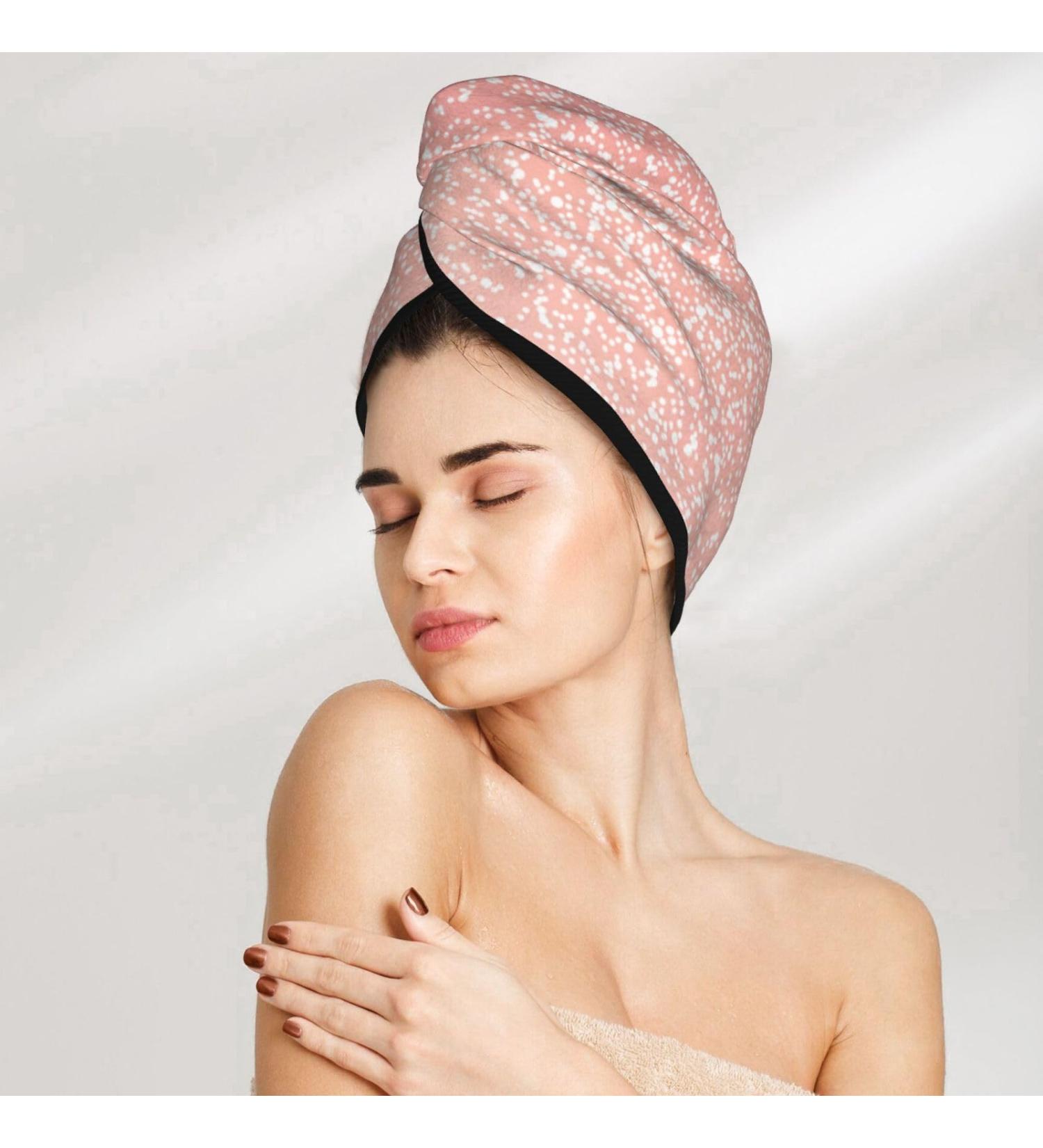 Light Red Microfiber Hair Towel - Super Absorbent Quick Dry Turbans for Curly Long Hair | Hair Bonnet Cap & Towel Wrap for Women Girls and Kids - Buy Online on GoSupps.com