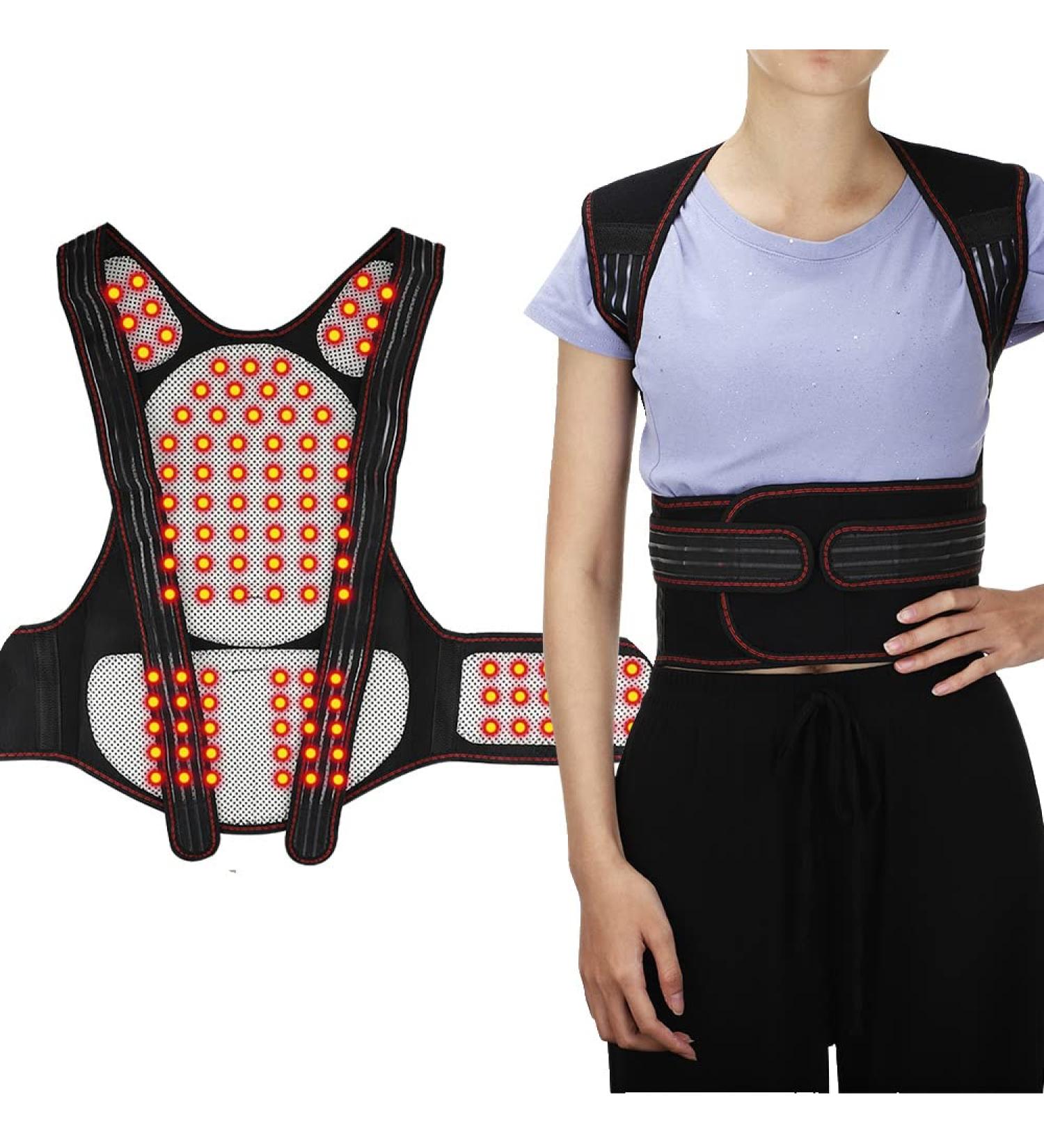 Zaanu Self-Warming Back Support | Magnetic Heating Waist Bandage & Posture Corrector Therapy Belt for Spine & Lumbar Pain Relief - Buy Online on GoSupps.com