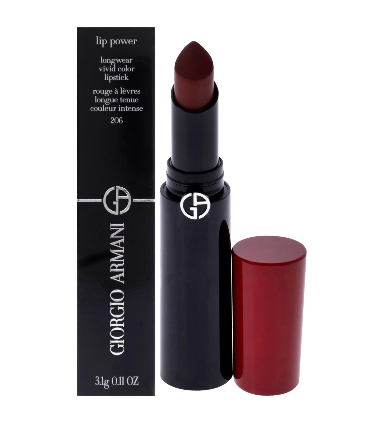 Giorgio Armani Lip Power Longwear Vivid Color Lipstick 206 Cedar - 0.11 oz - Long-lasting & Bold Color for Women - International Shipping Available - Buy Online on GoSupps.com