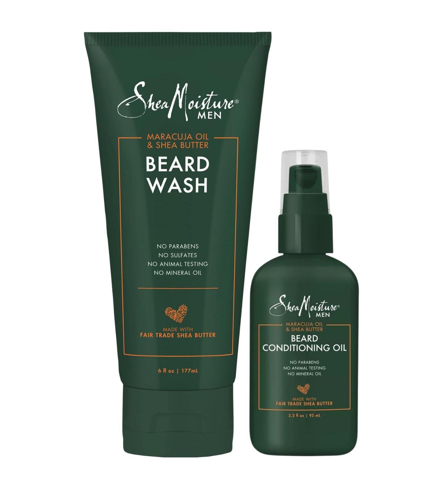 Buy SheaMoisture Beard Care Set for Men Nourishing Beard Wash & Oil with Maracuja Oil & Shea Butter - International Shipping Available - Buy Online on GoSupps.com