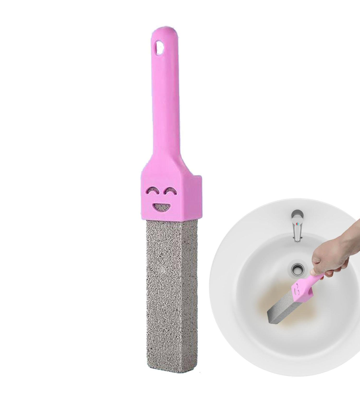 Pumice Stick for Toilet Cleaning | Safe Harmless Scouring Stick Stain Removal Pumice Stone | Household Cleaning Accessories Toilet Bowl Cleaner Comfortable Grip for Toilet Lambo - Buy Online on GoSupps.com