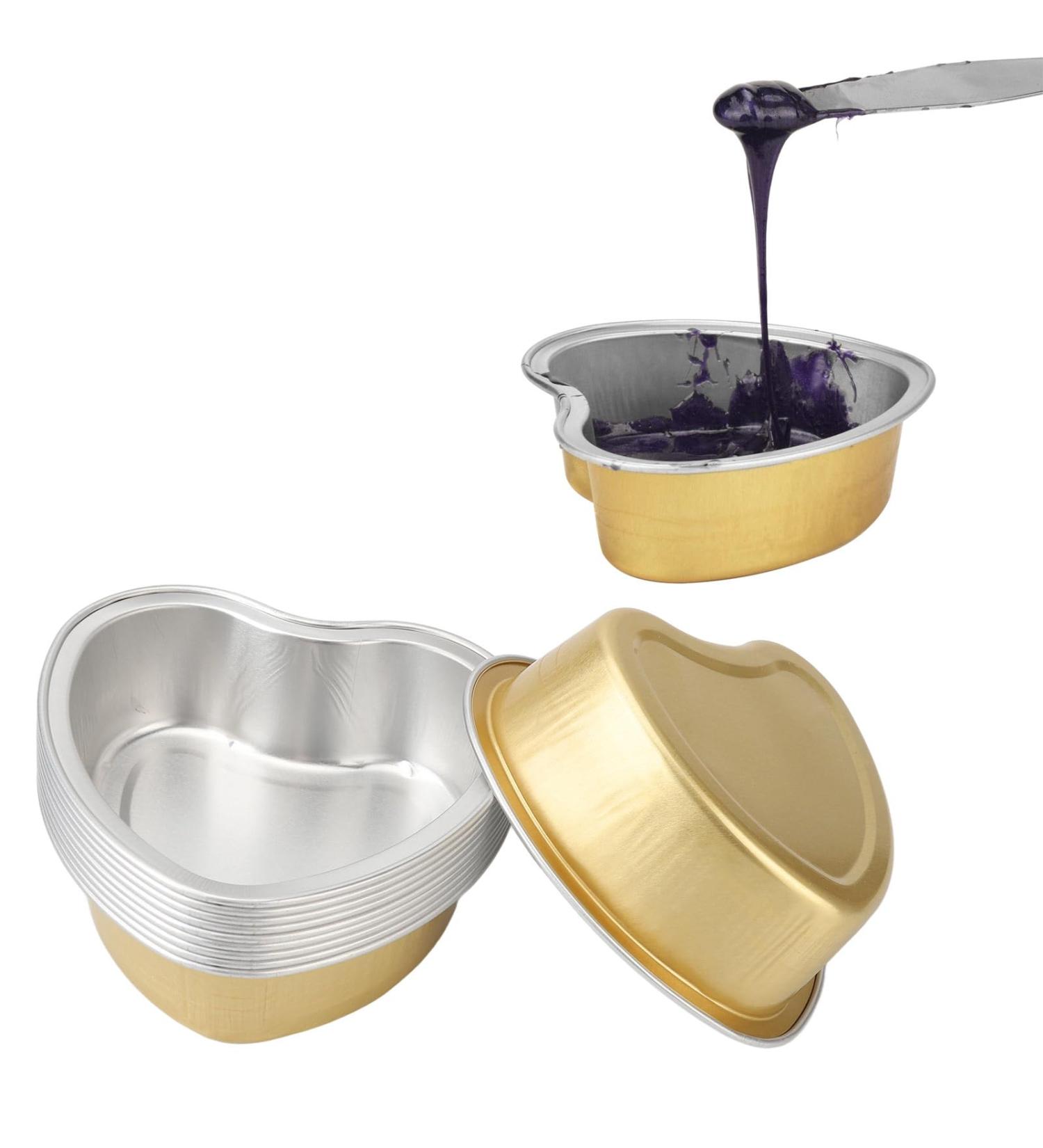 Heart-Shaped Wax Warmer Insert - Durable Aluminum Mini Shell for Hard Wax Pearls & Hair Removal | International Shipping - Buy Online on GoSupps.com