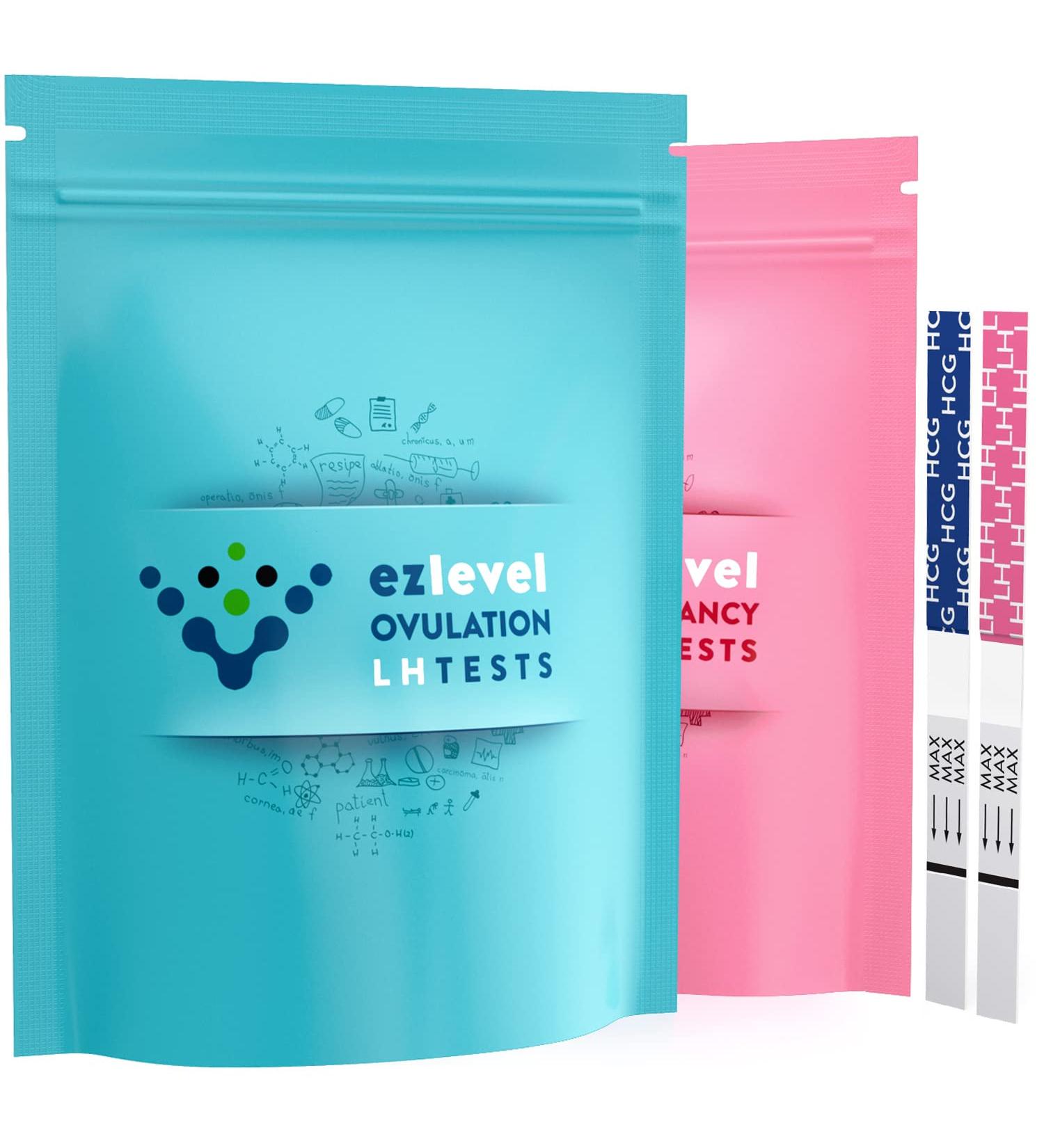 EZ Level Ovulation & Pregnancy Test Strips Kit - 20 Ovulation + 5 Pregnancy Tests - Buy Online on GoSupps.com