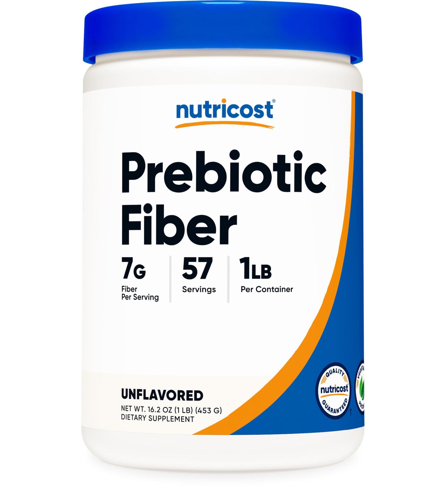 Nutricost Prebiotic Fiber Unflavored (1 Pound) - Vegan Gluten-Free GMO-Free - Buy Online on GoSupps.com
