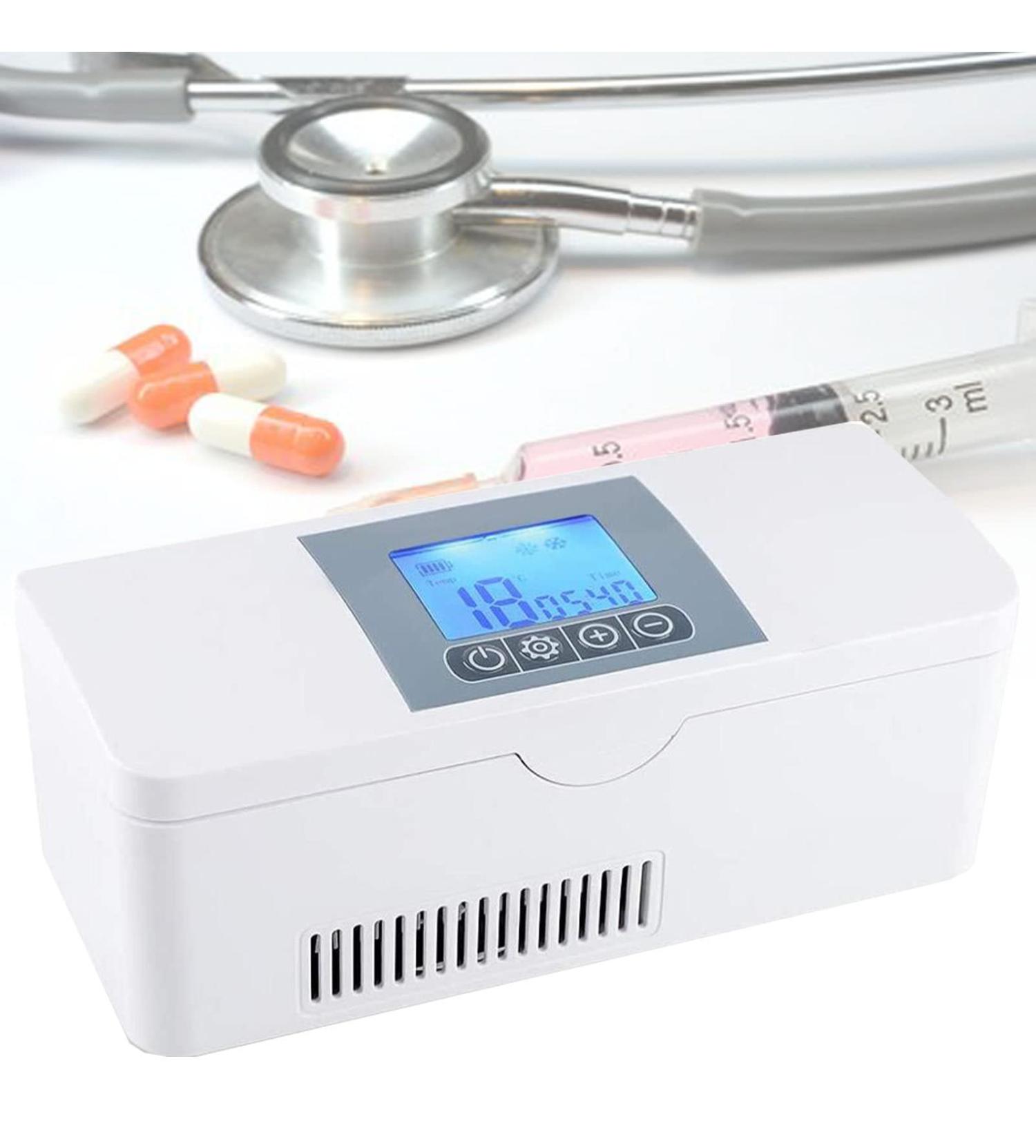 Portable Insulin Cooler Box with Long 8-Hour Cooling | Travel-Sized Refrigerator for Insulin Drugs | 2-8 C Temperature | Suitable for Home, Commute, and Business Trip - Buy Online on GoSupps.com