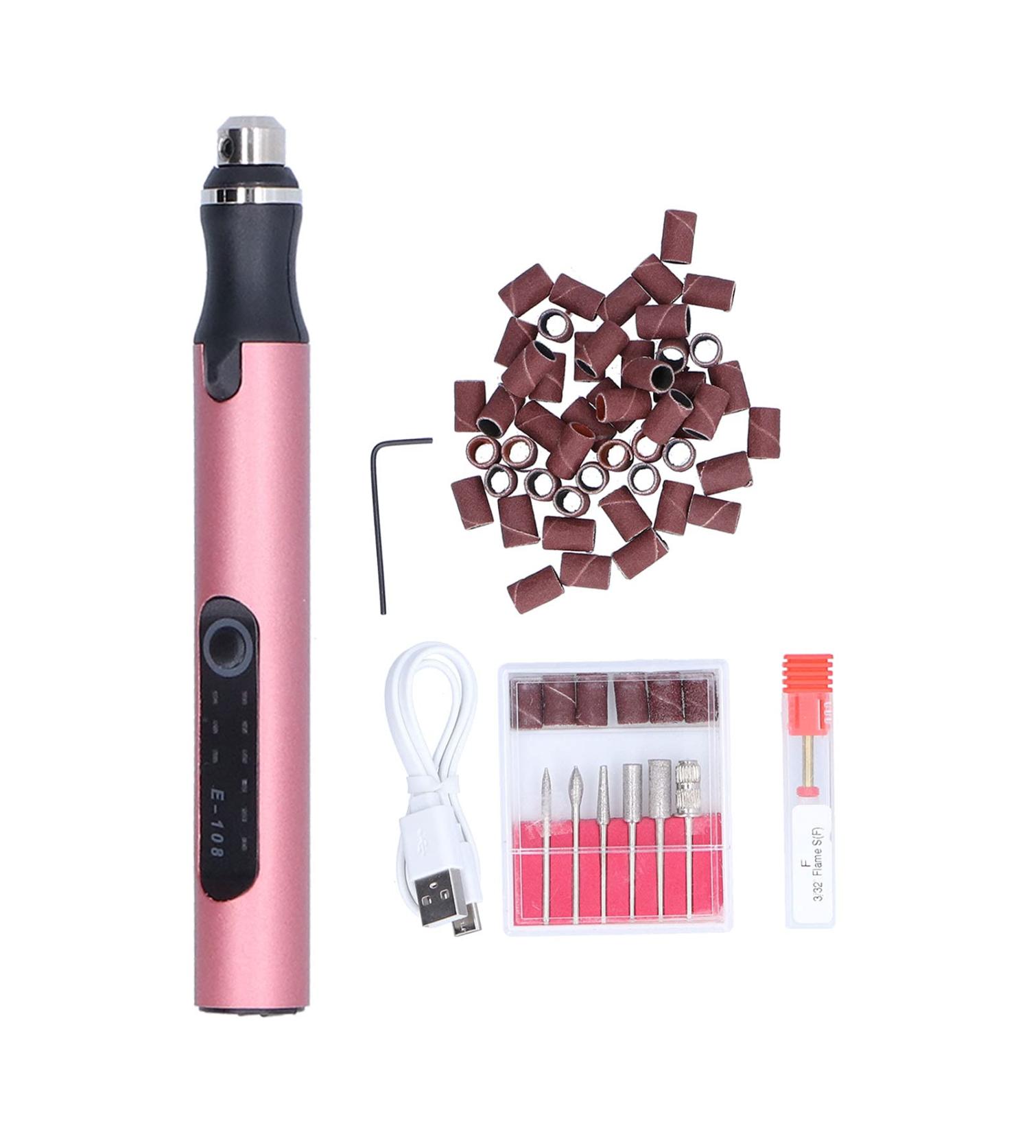 Pedicure Polishing Shape Tools Low Noise File Machine Compact Electric Nail Drill Set with Sanding Bands for Gel for Home Salon Use for Cuticle - Buy Online on GoSupps.com