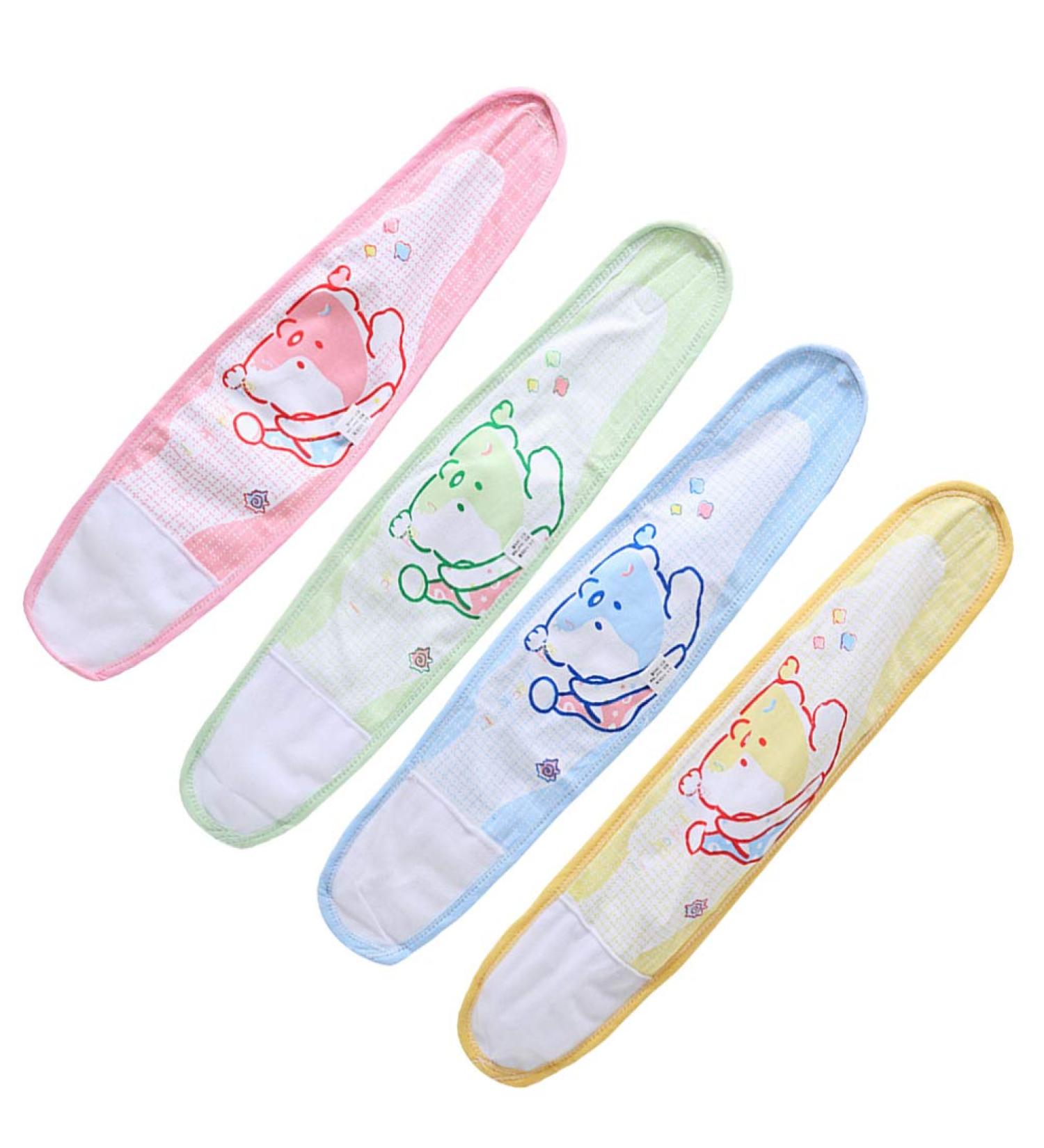 Artibetter 4pcs Baby Infant Umbilical Cord Belly Bands - Adjustable Cotton Navel Belt for Newborns (Mixed Color) - Buy Online on GoSupps.com