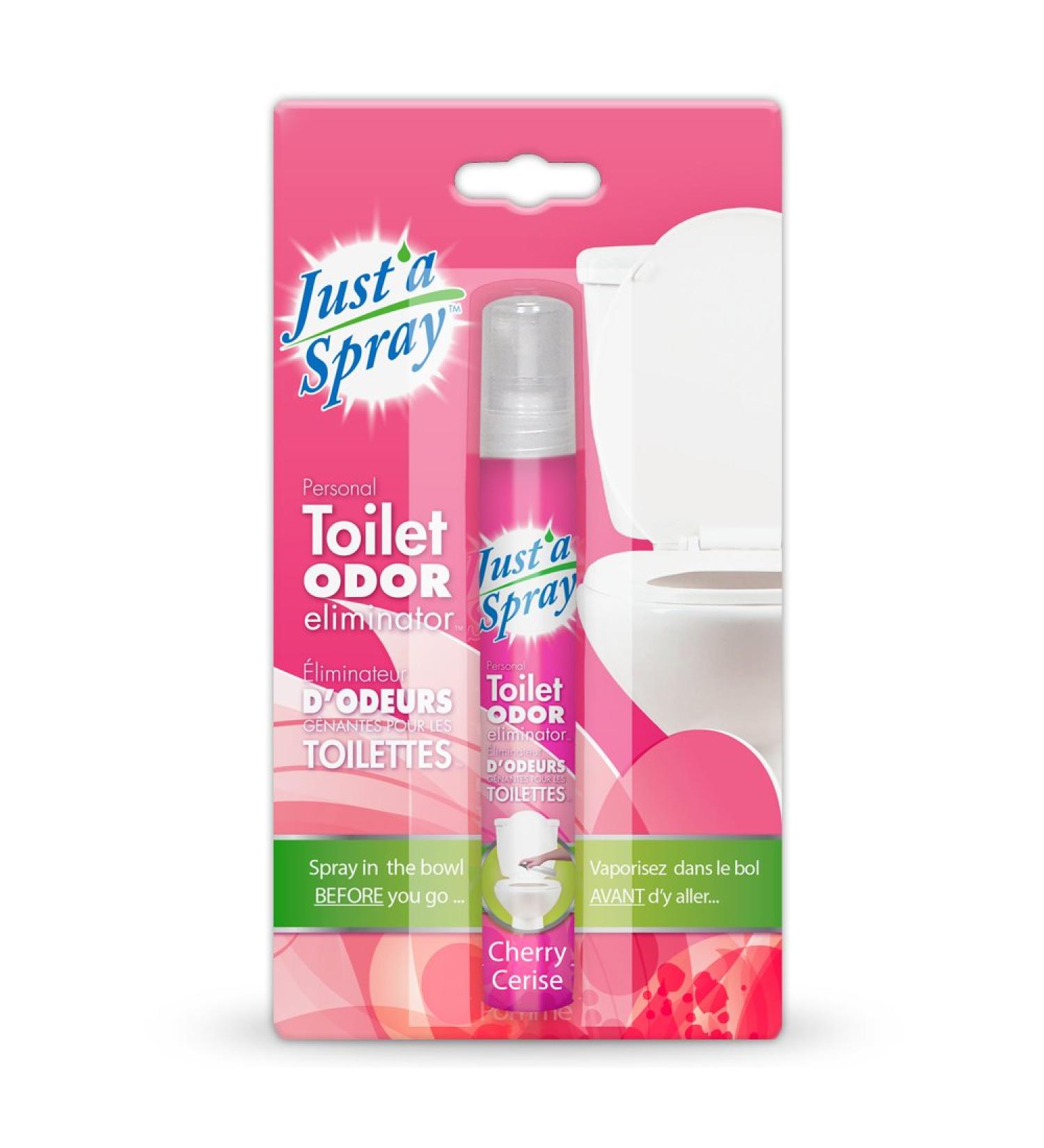 Just a Spray Before You Go Toilet Odor Eliminator Cherry 9 ml - Poop Spray Pocket Toilet Spray Travel Size Personal Freshener. - Buy Online on GoSupps.com