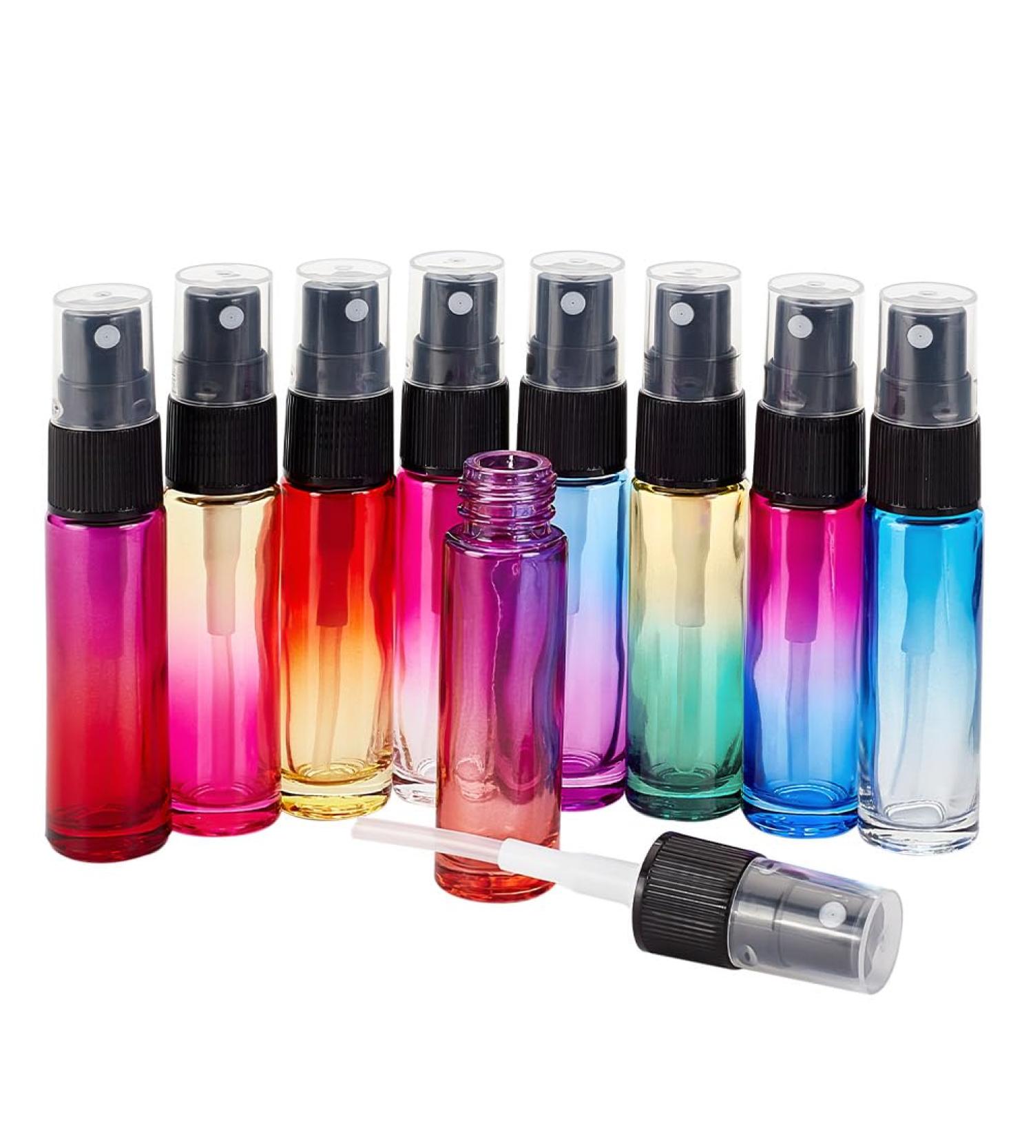 Buy Benecreate 9-Pack Mini Perfume Spray Bottles - 10ml Fine Fog Glass Atomizers in Mixed Colors for Perfume Razor Makeup Remover | International Shipping Available - Buy Online on GoSupps.com